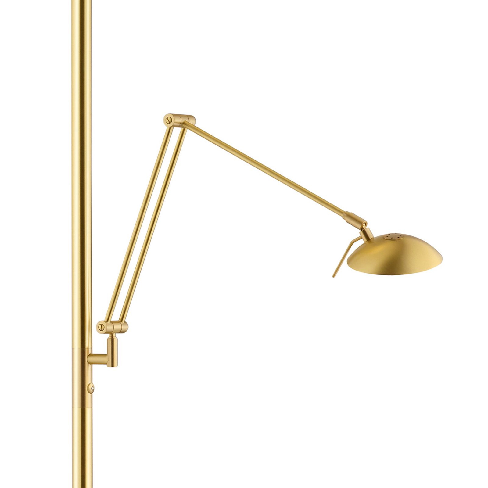 LED-Deckenfluter Lya mit Leselicht in Messing matt