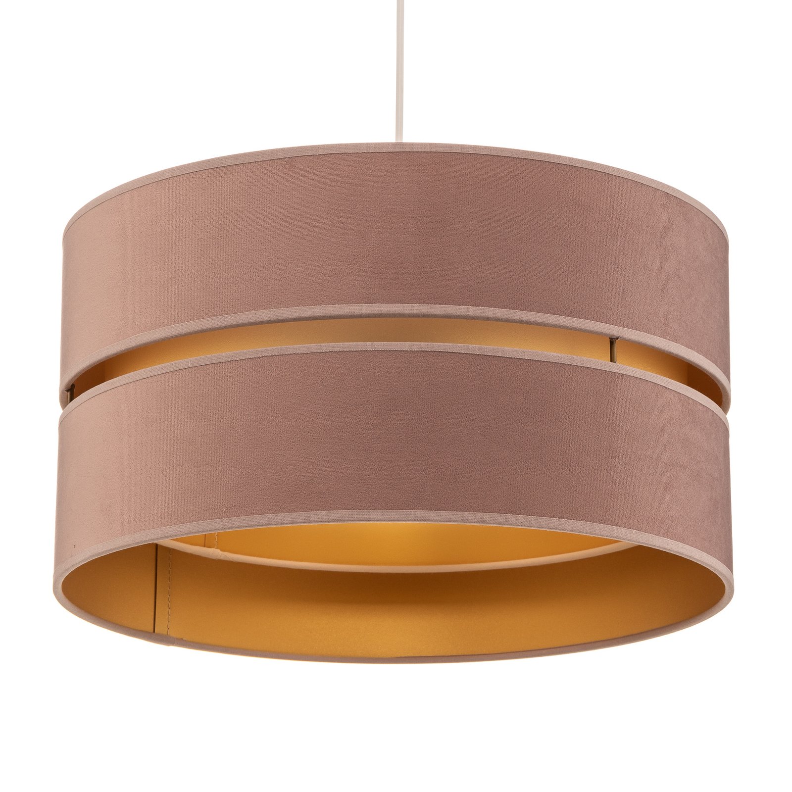 Lampă suspendată Golden Duo Ø 40 cm roz deschis/auriu