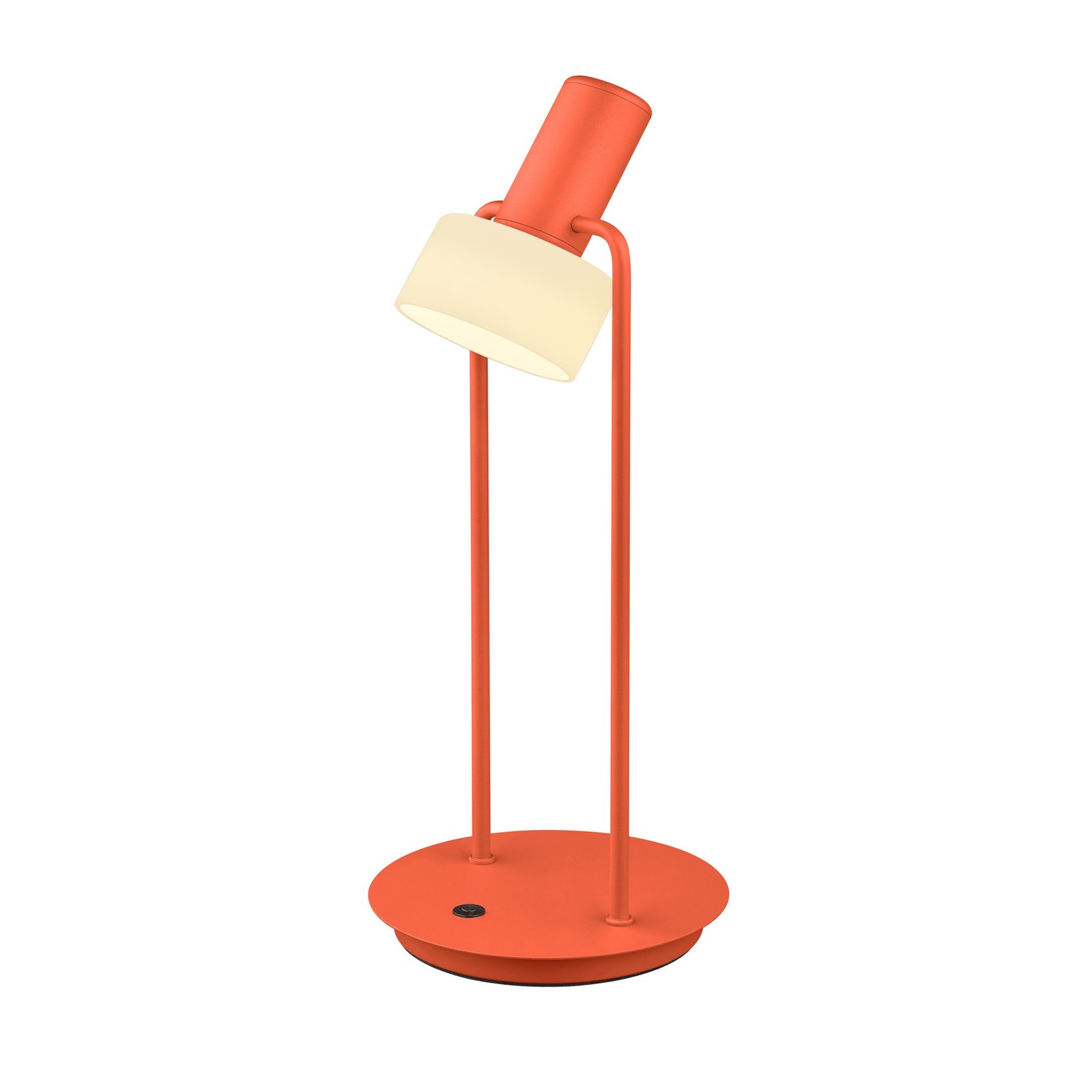 Lámpara de mesa LED Banji, naranja, altura 37 cm, regulador táctil