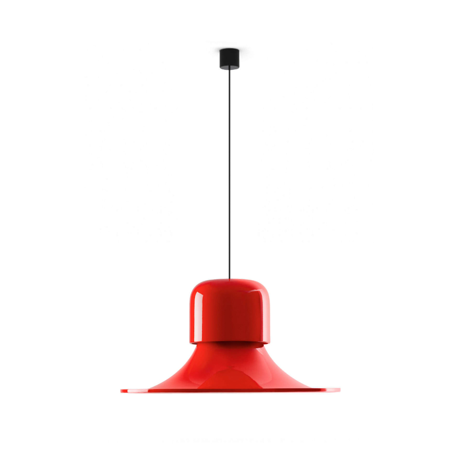 Stilnovo Campana LED kulons, DALI-Push, sarkans