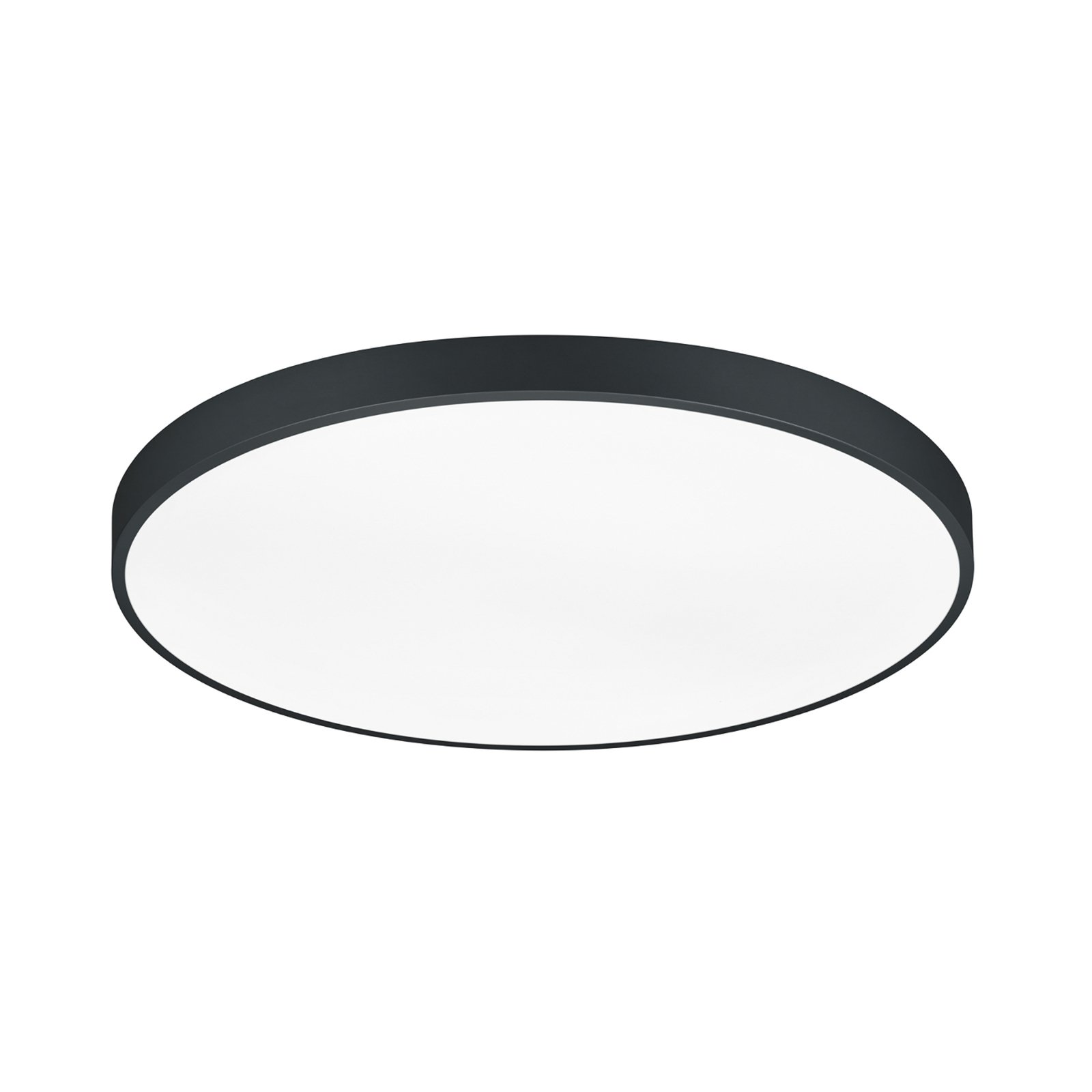 LED stropna svjetiljka Waco, CCT, Ø 75 cm, mat crna
