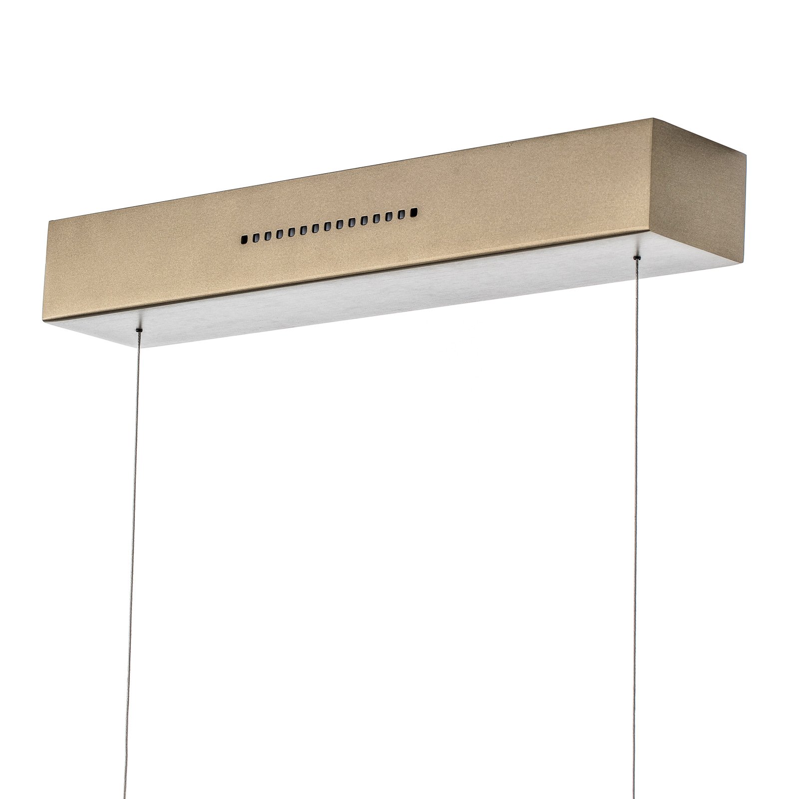 Lámpara colgante LED Runa, bronce, longitud 152 cm
