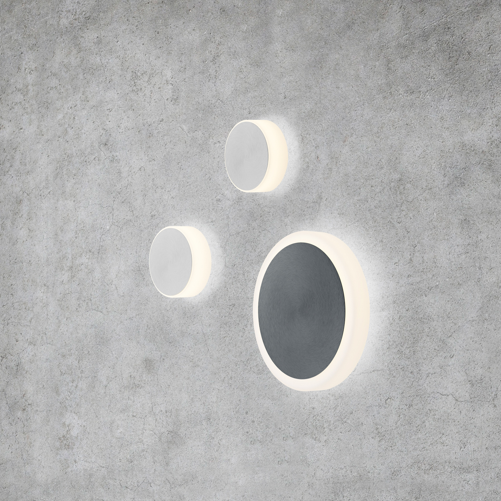 BANKAMP Button LED-Wandleuchte 33cm anthrazit