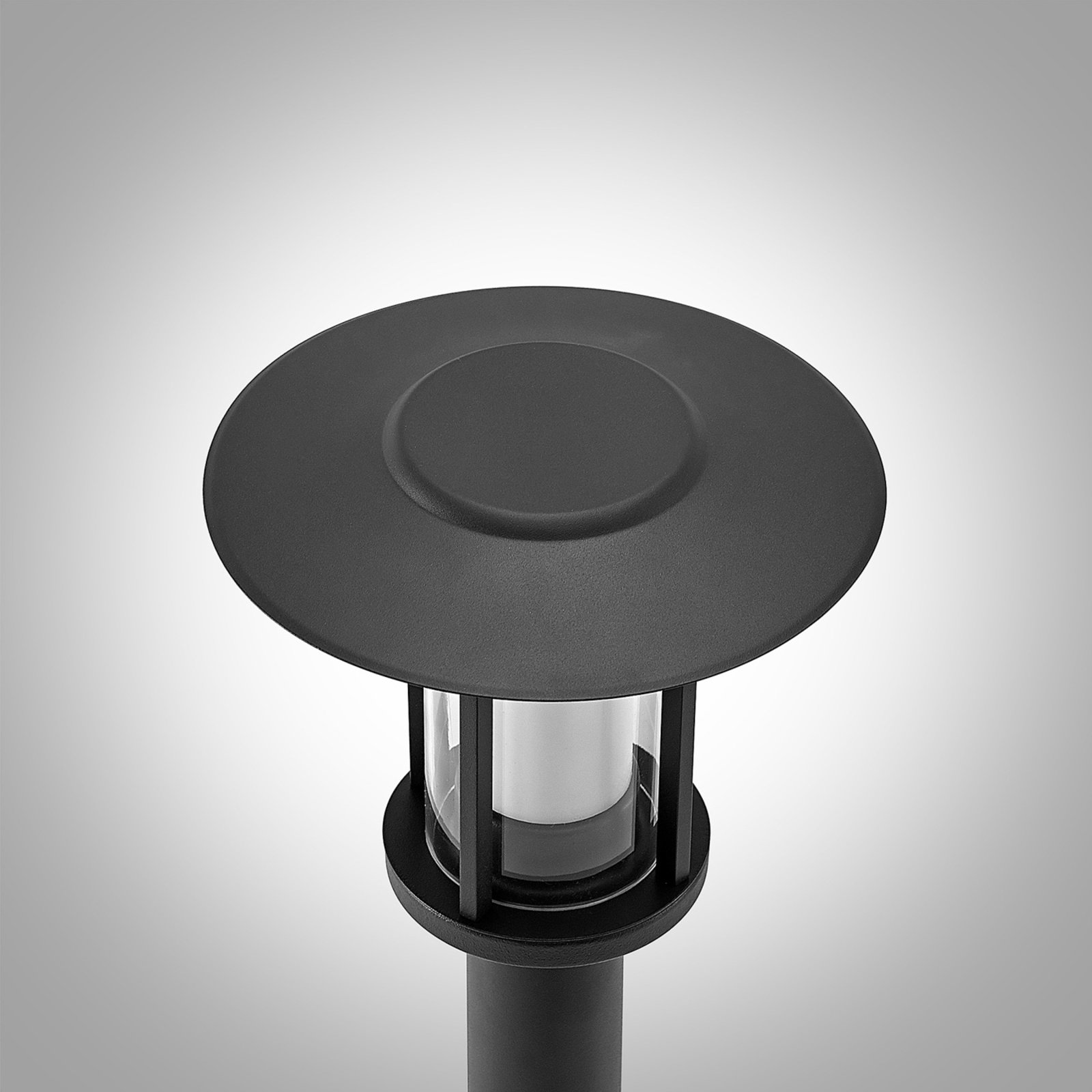 Lindby LED-Wegelampe Gregory, 76cm, Sensor, dunkelgrau, IP44