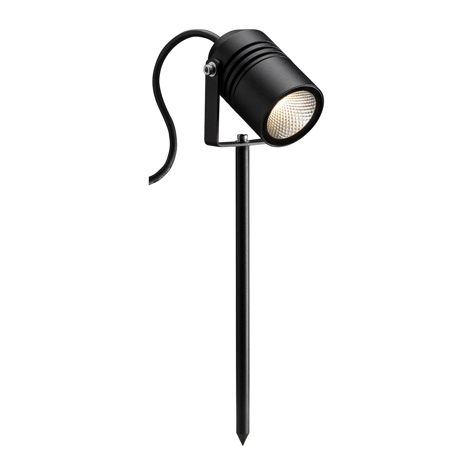 LED svetlo s hrotom do zeme 5018, čierne IP65