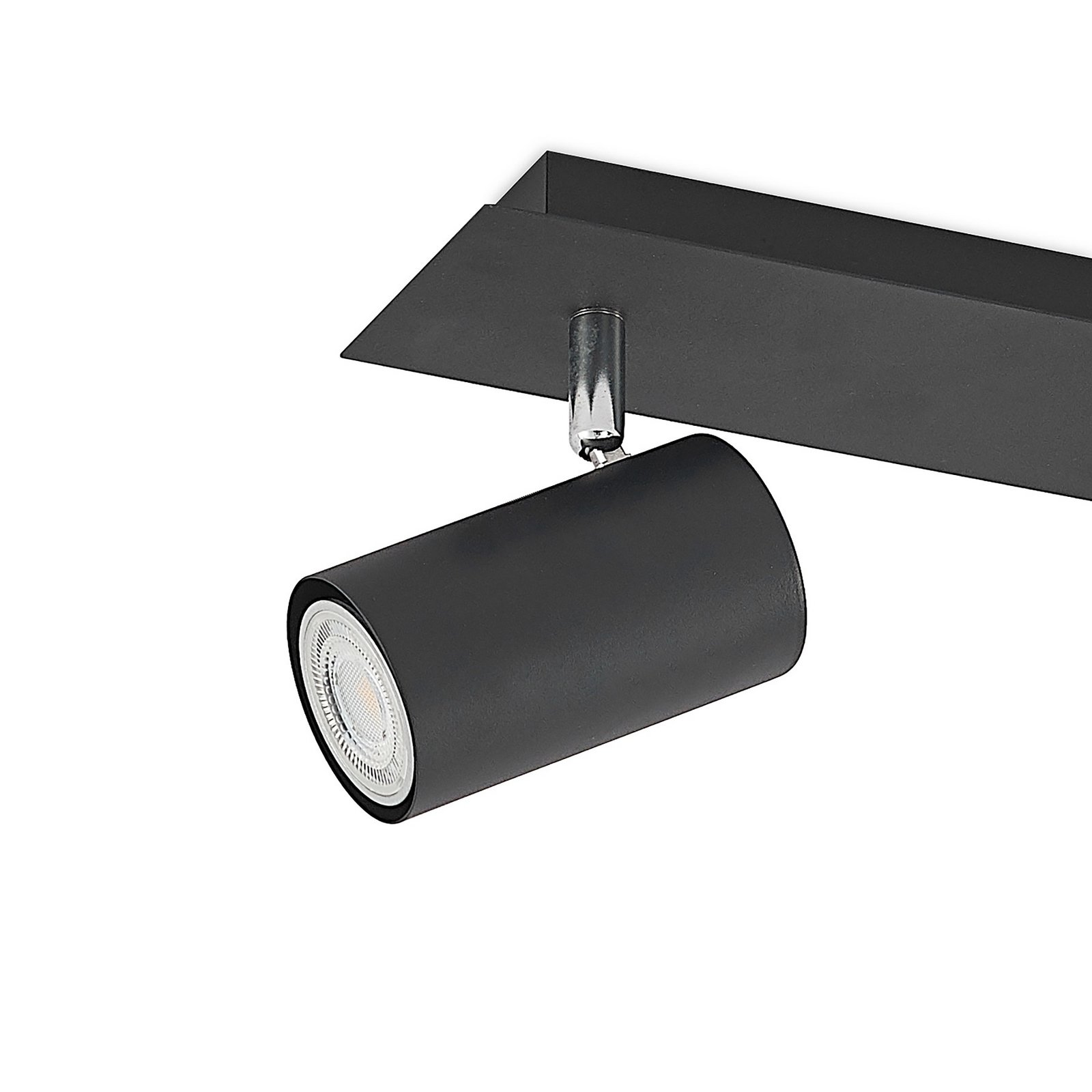 Lindby downlight Joffrey, 70 cm, svart, 4 lyskilder, GU10