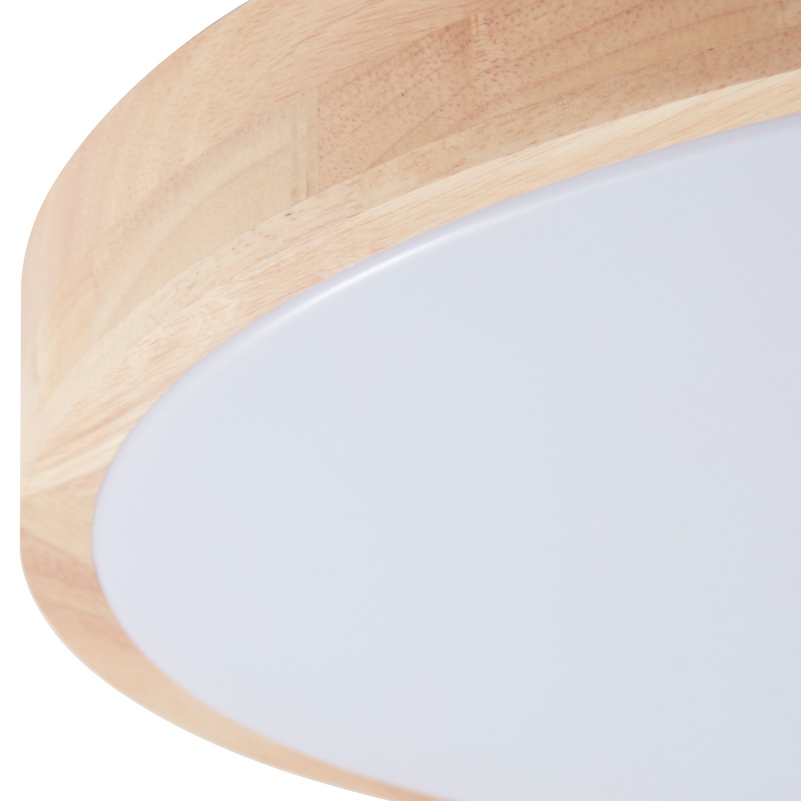 Lindby Smart LED stropna svetilka Innes wood Ø51cm RGB CCT Tuya