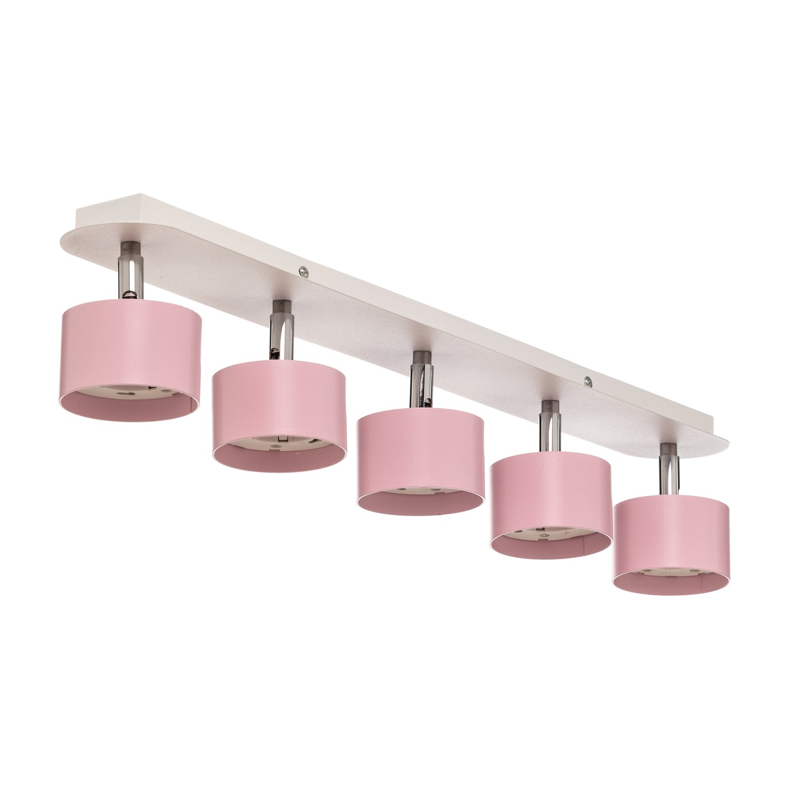 Takspotlight Cloudy 5 lampor rosa