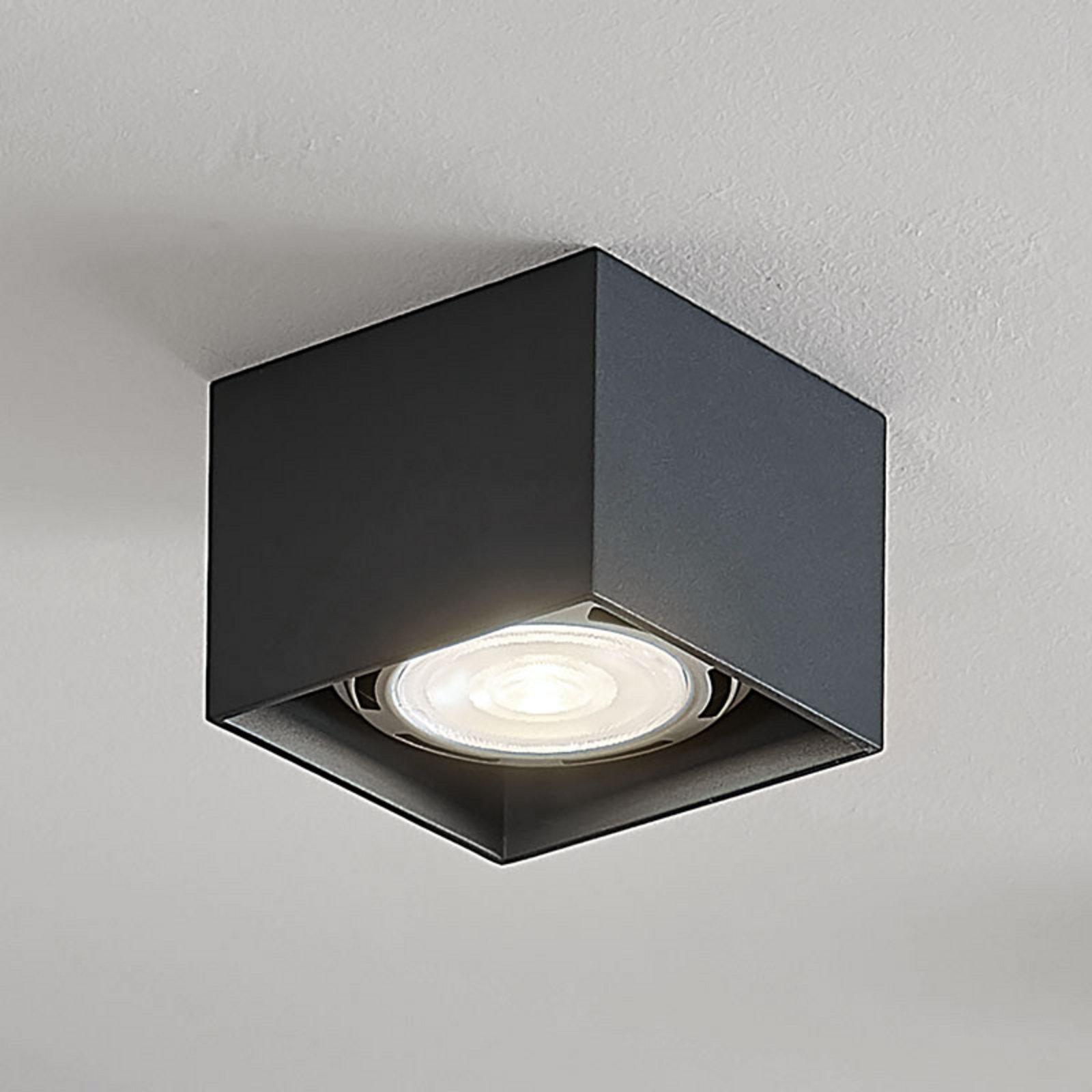Arcchio Deckenstrahler Mabel, 12 cm x 12 cm, grau, GU10