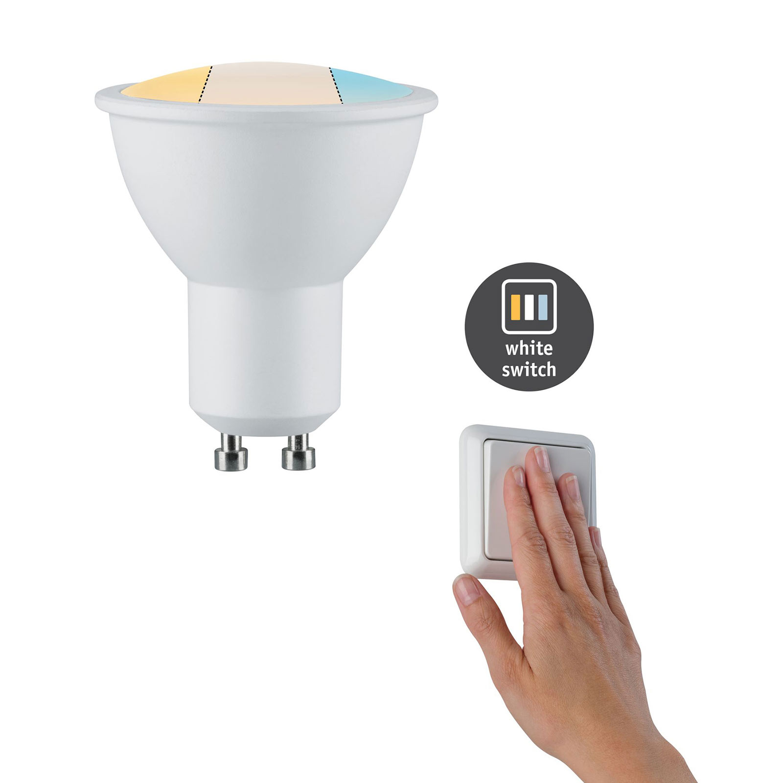 Paulmann LED reflektors GU10 5,9 W CCT WhiteSwitch