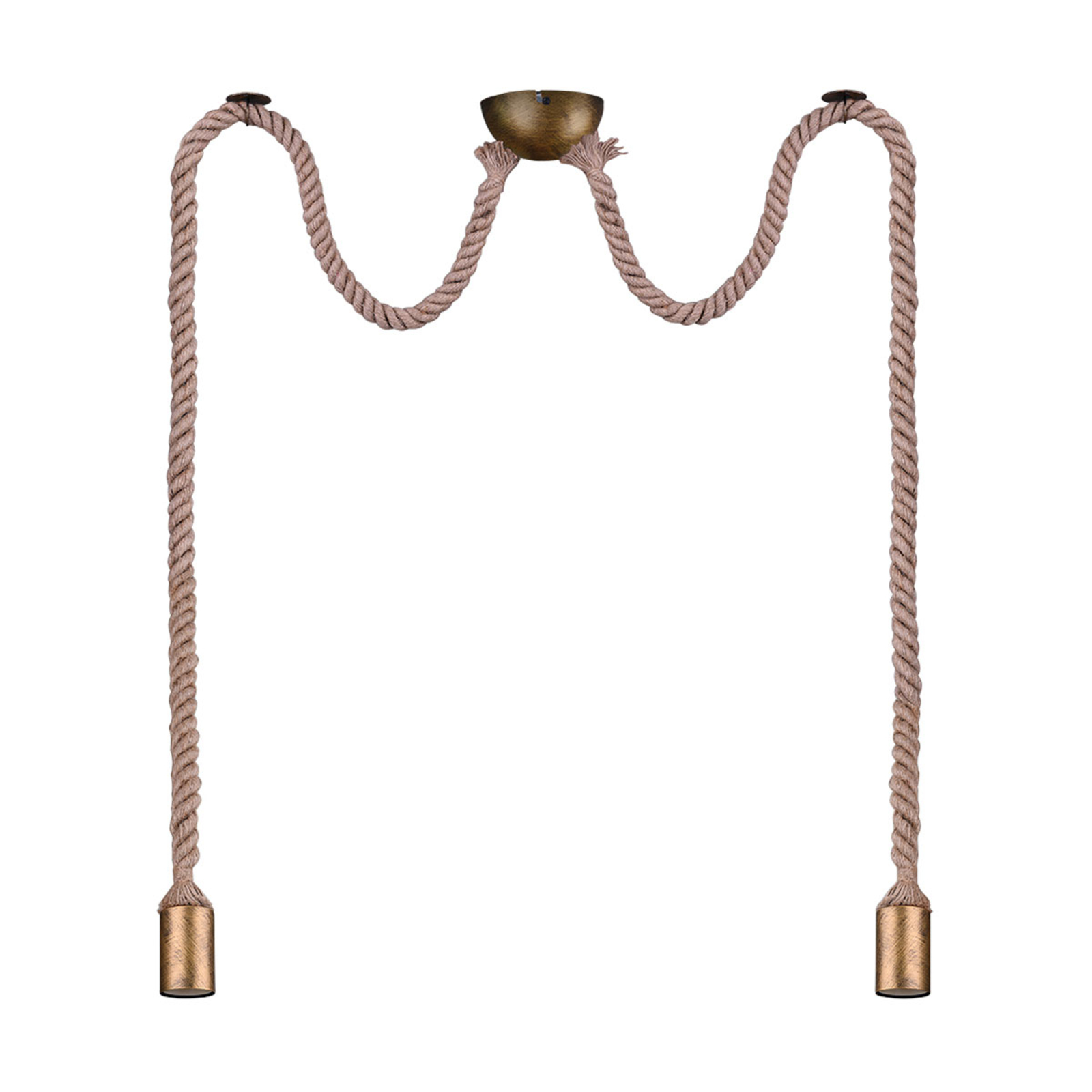 Suspension décentrée Rope à 2 lampes avec corde
