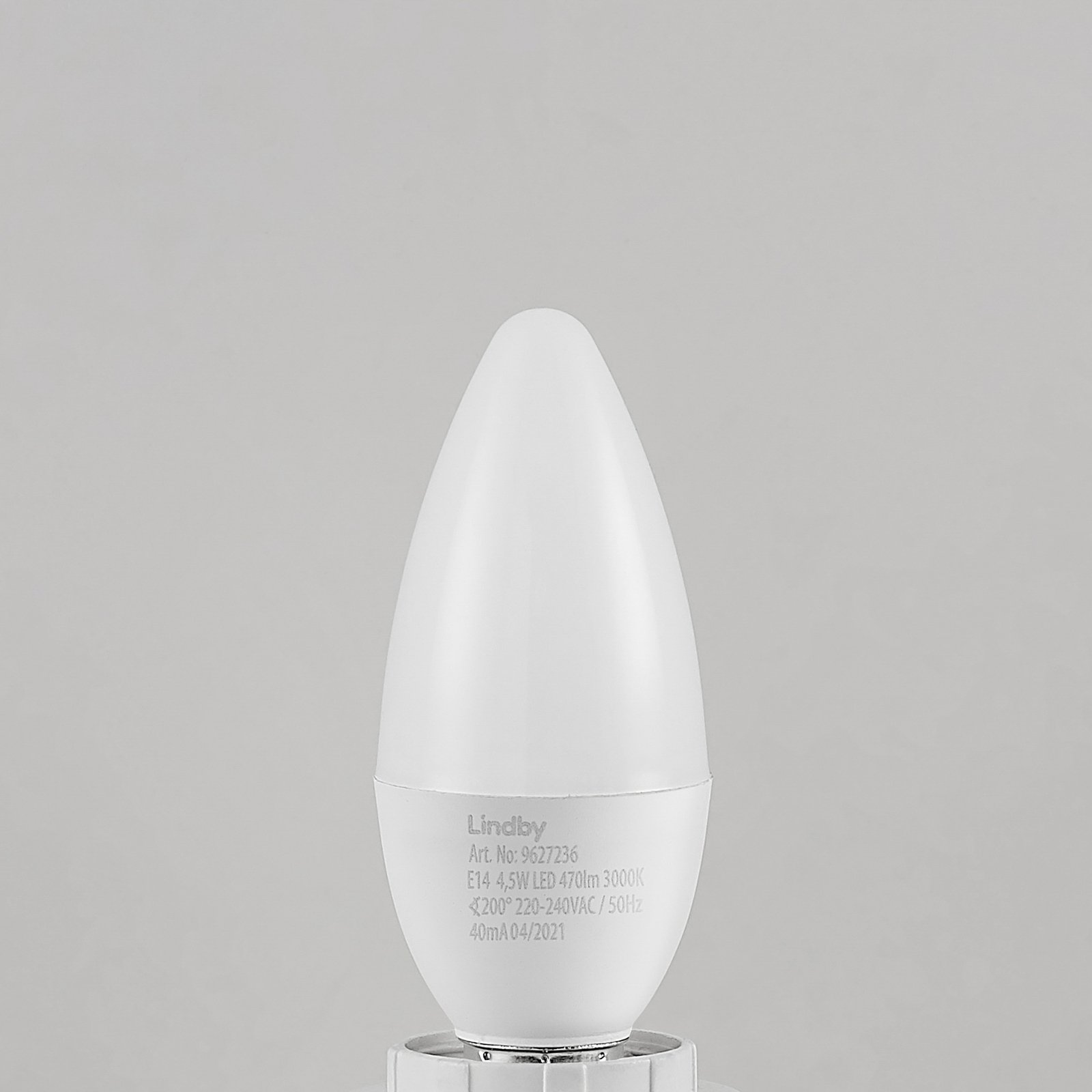 Lindby LED-Kerzenlampe, E14, C35, 4,5W, opal, 3000K, 3er-Set
