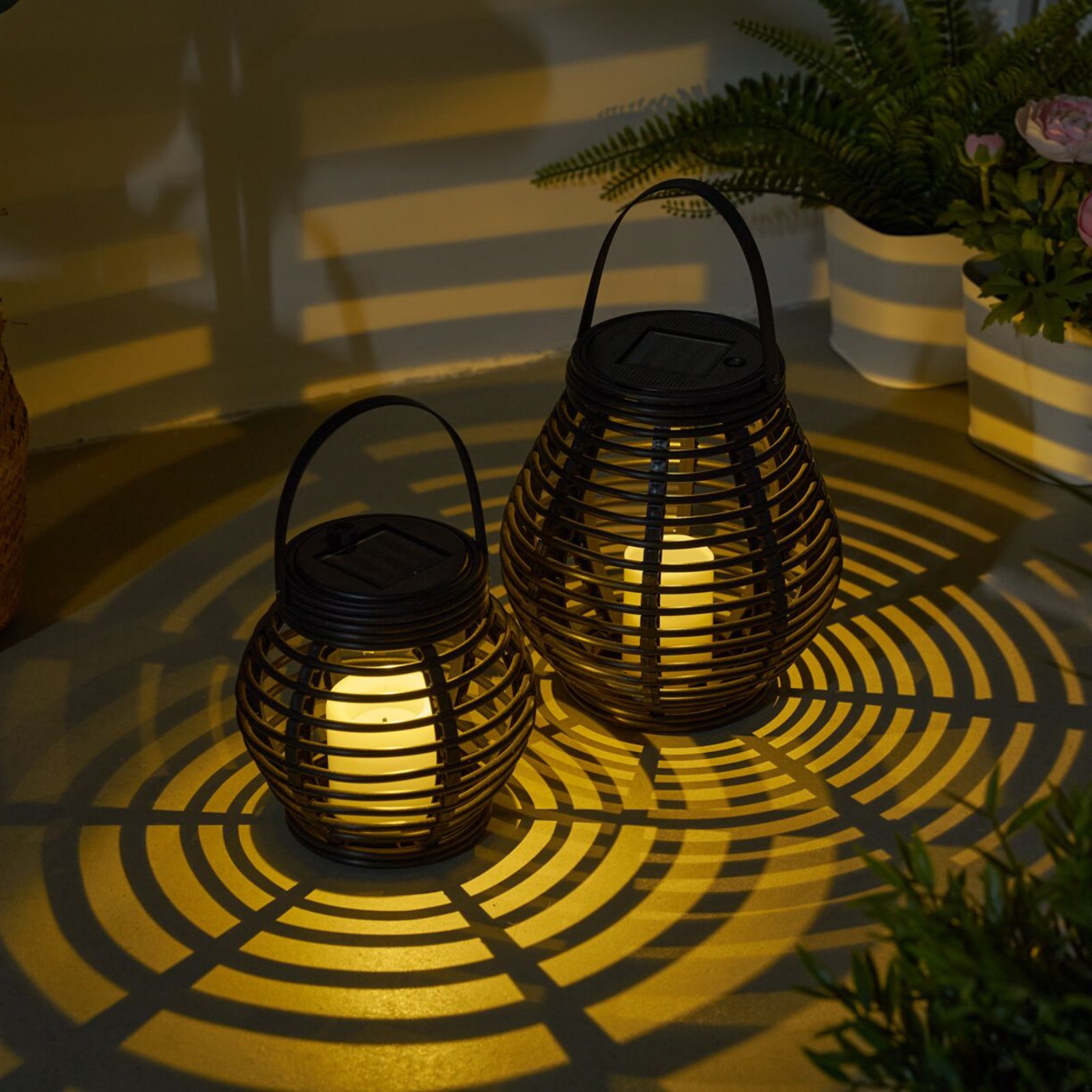 Pauleen Sunshine Glow LED-Solarlaterne, 2 Stück
