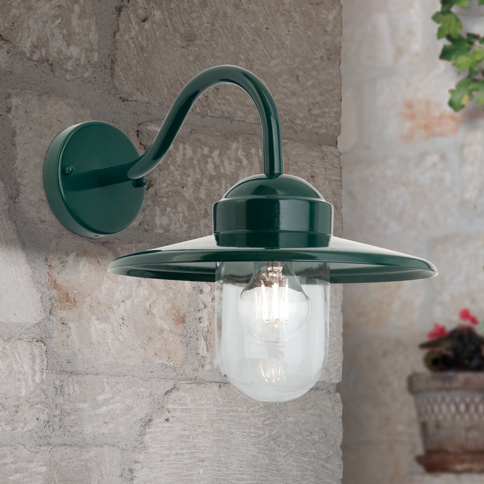 Edward buitenwandlamp in vintage stijl donkergroen