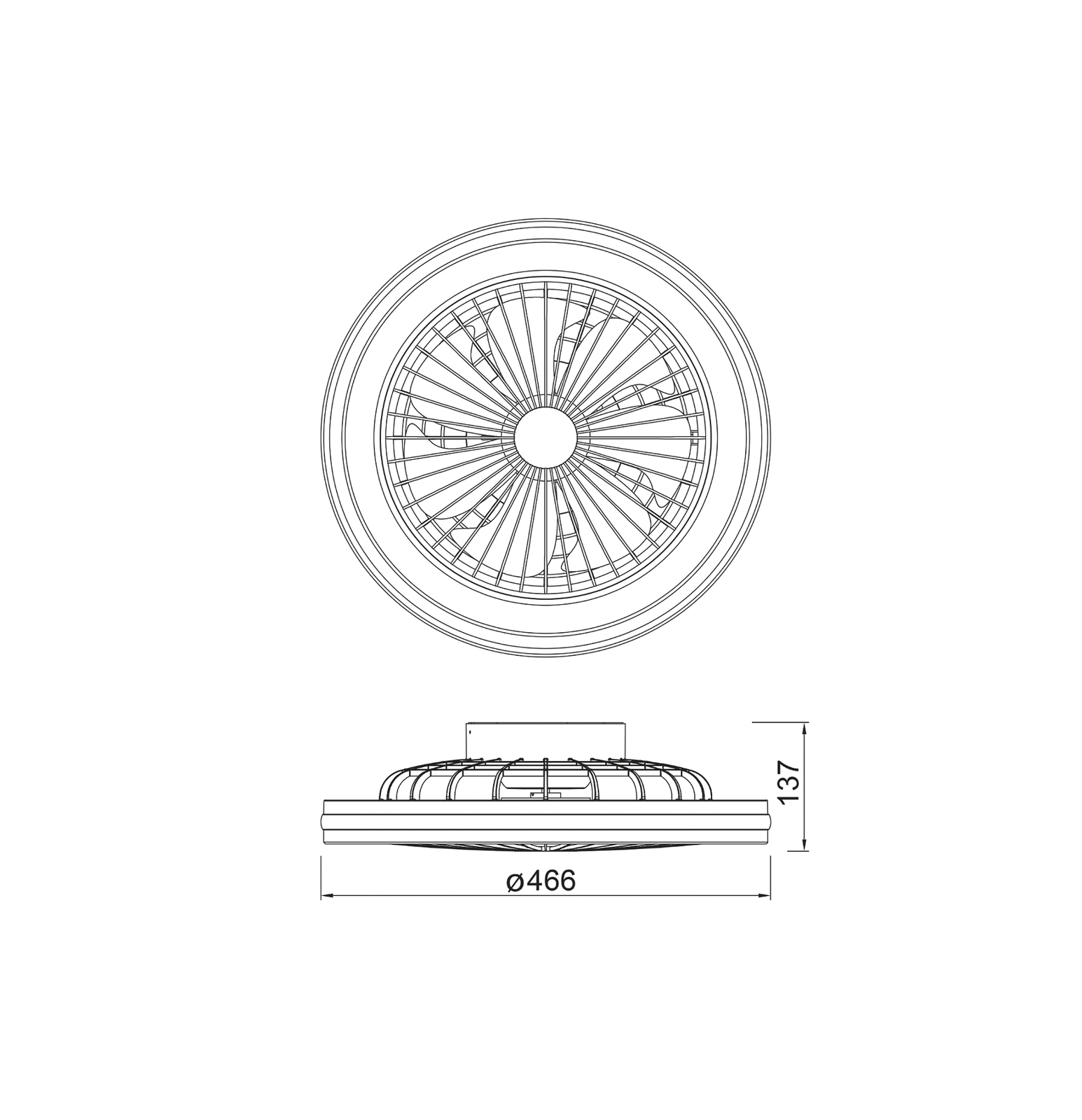 LED-Deckenventilator Gamer weiß DC leise Ø 47 cm CCT RGB