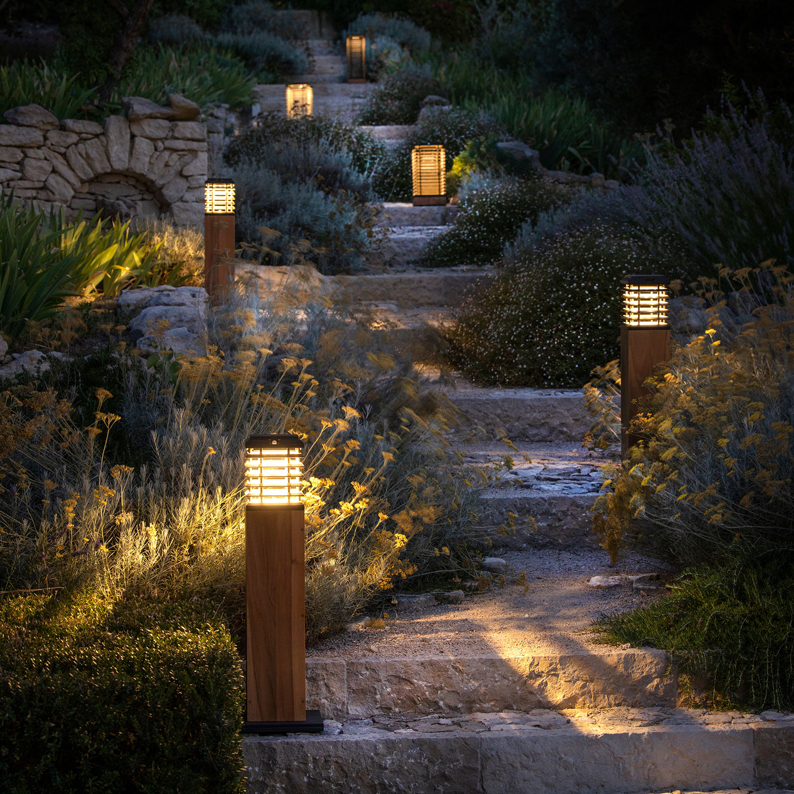 Borne solaire LED Tekura, Duratek gris/gris