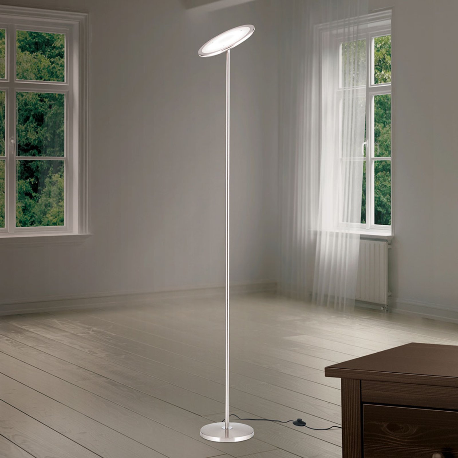 LED-Deckenfluter Oscar, dimmbar, Kopf justierbar