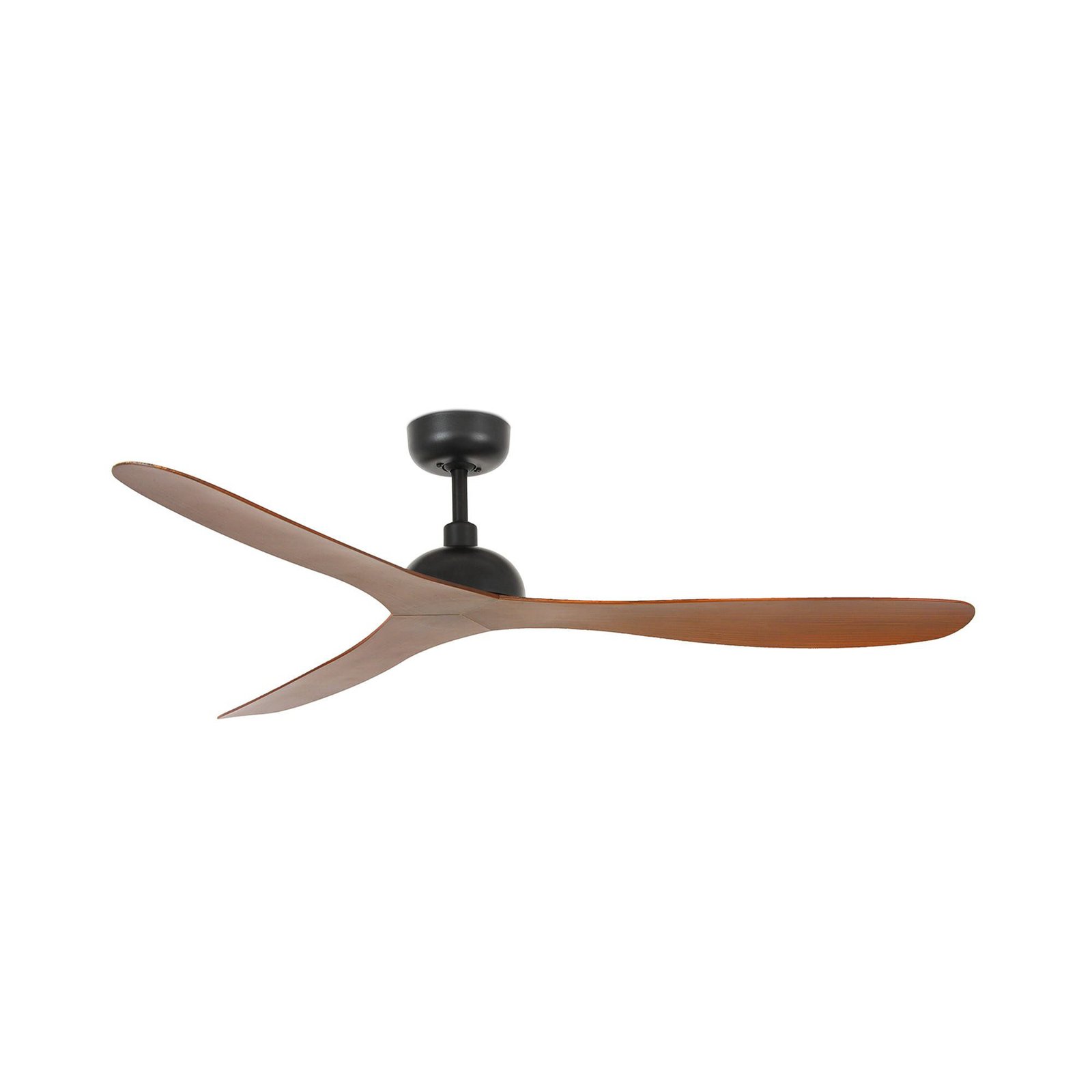 Gotland ceiling fan, DC, black/dark wood