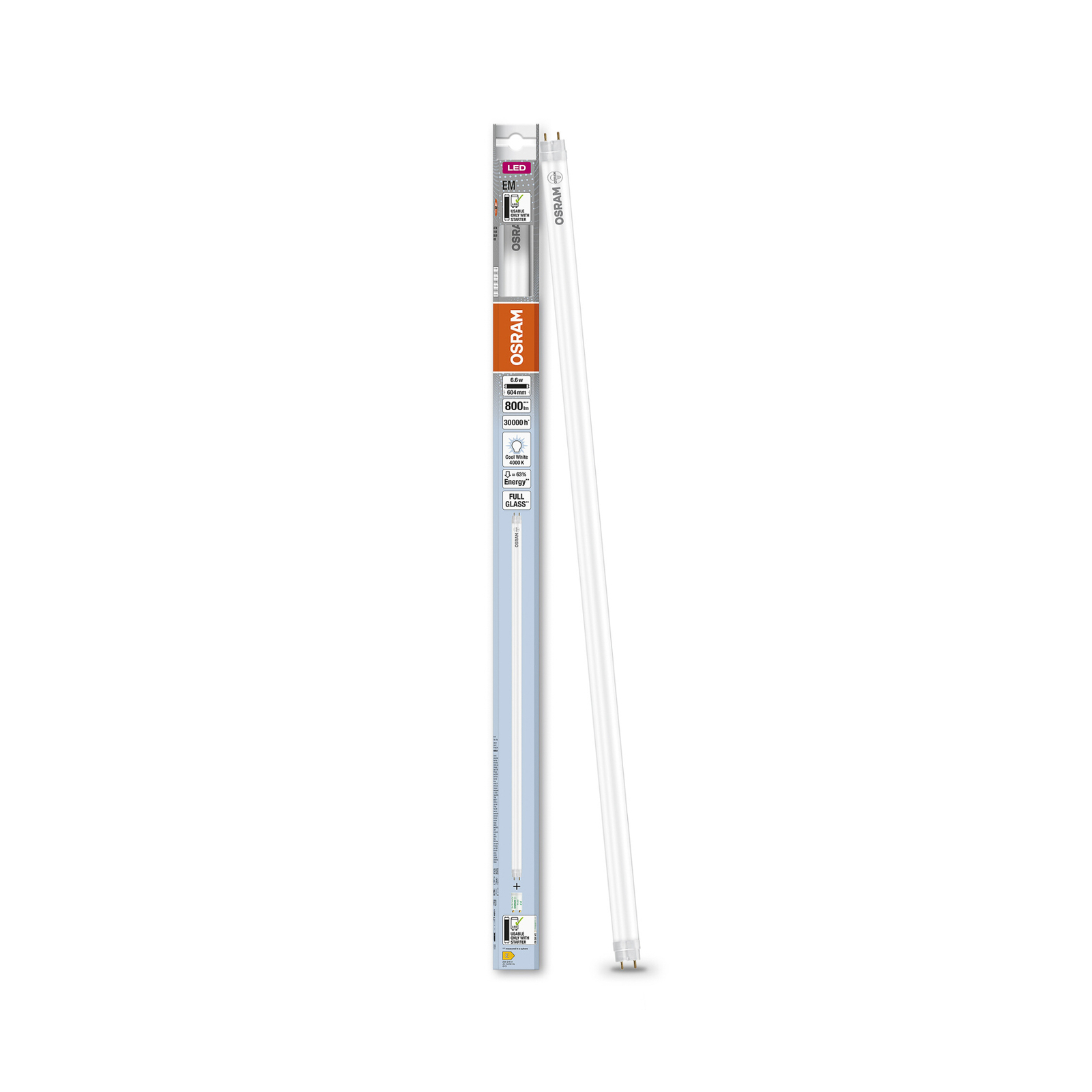 OSRAM SubstiTUBE LED G13 T8 EM 60cm 6,6W 4.000K