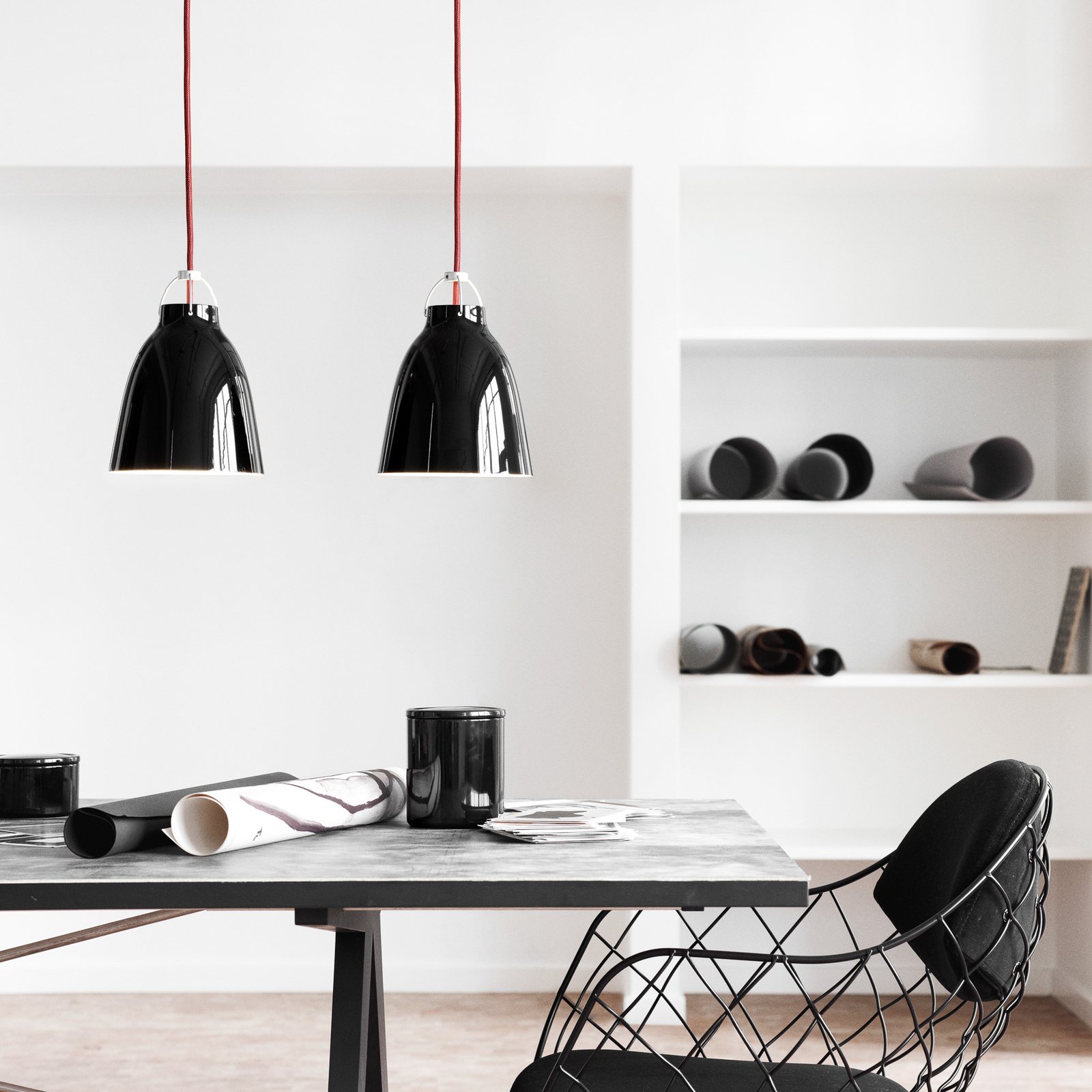 FRITZ HANSEN Caravaggio P1 Gloss black