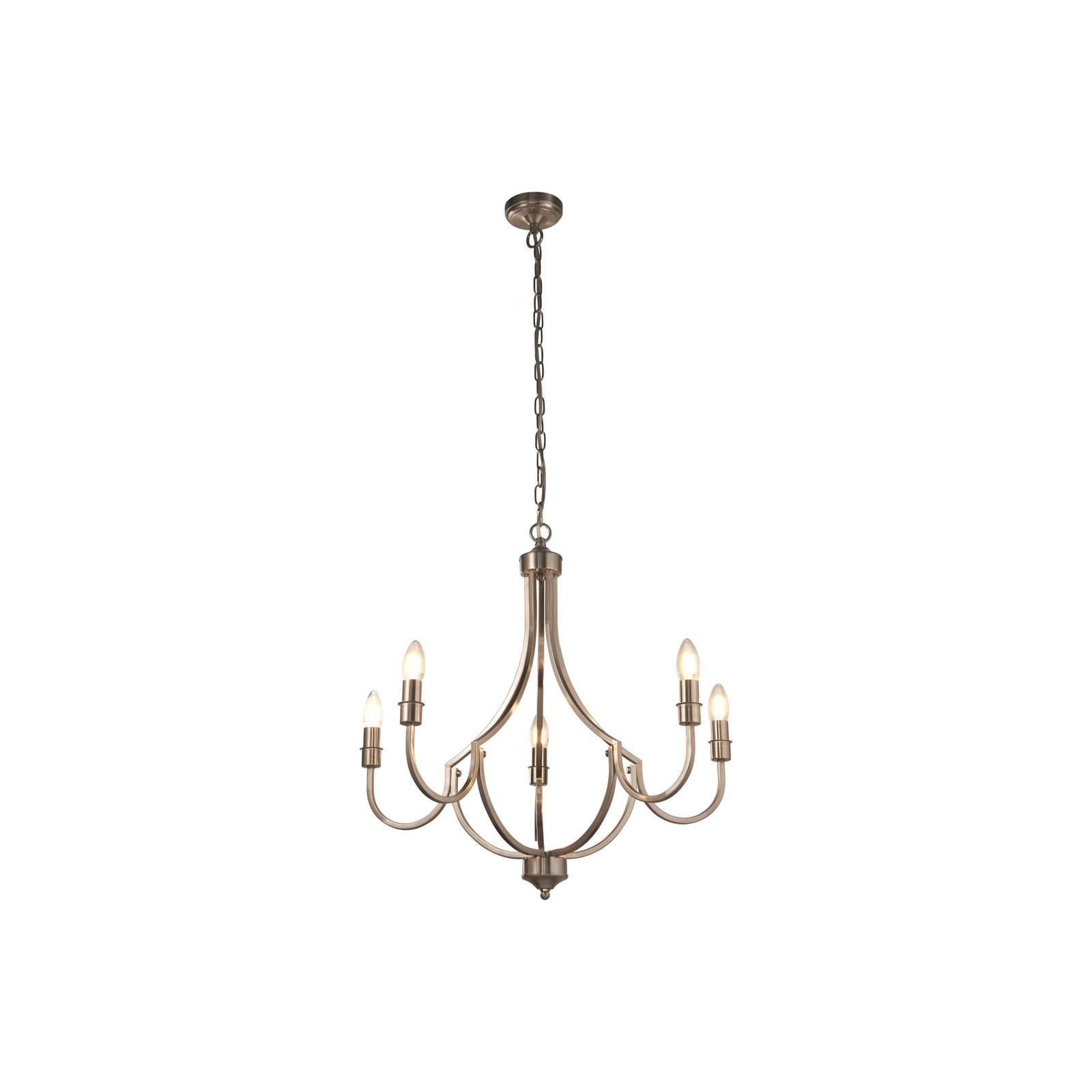 Kronleuchter Lodge, 5-flammig, silber