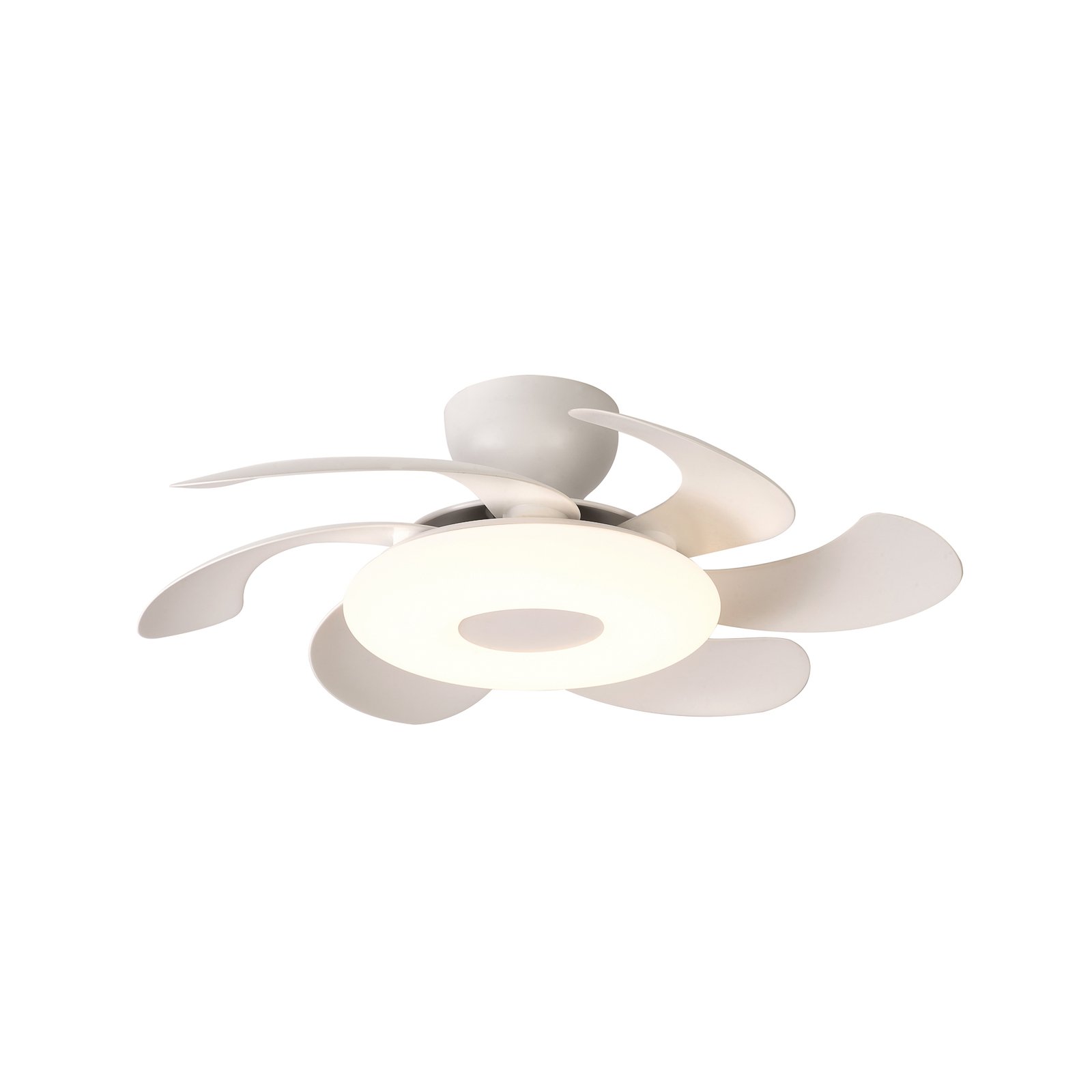 LED-Deckenventilator Flower weiß DC-Motor leise Ø 79 cm CCT