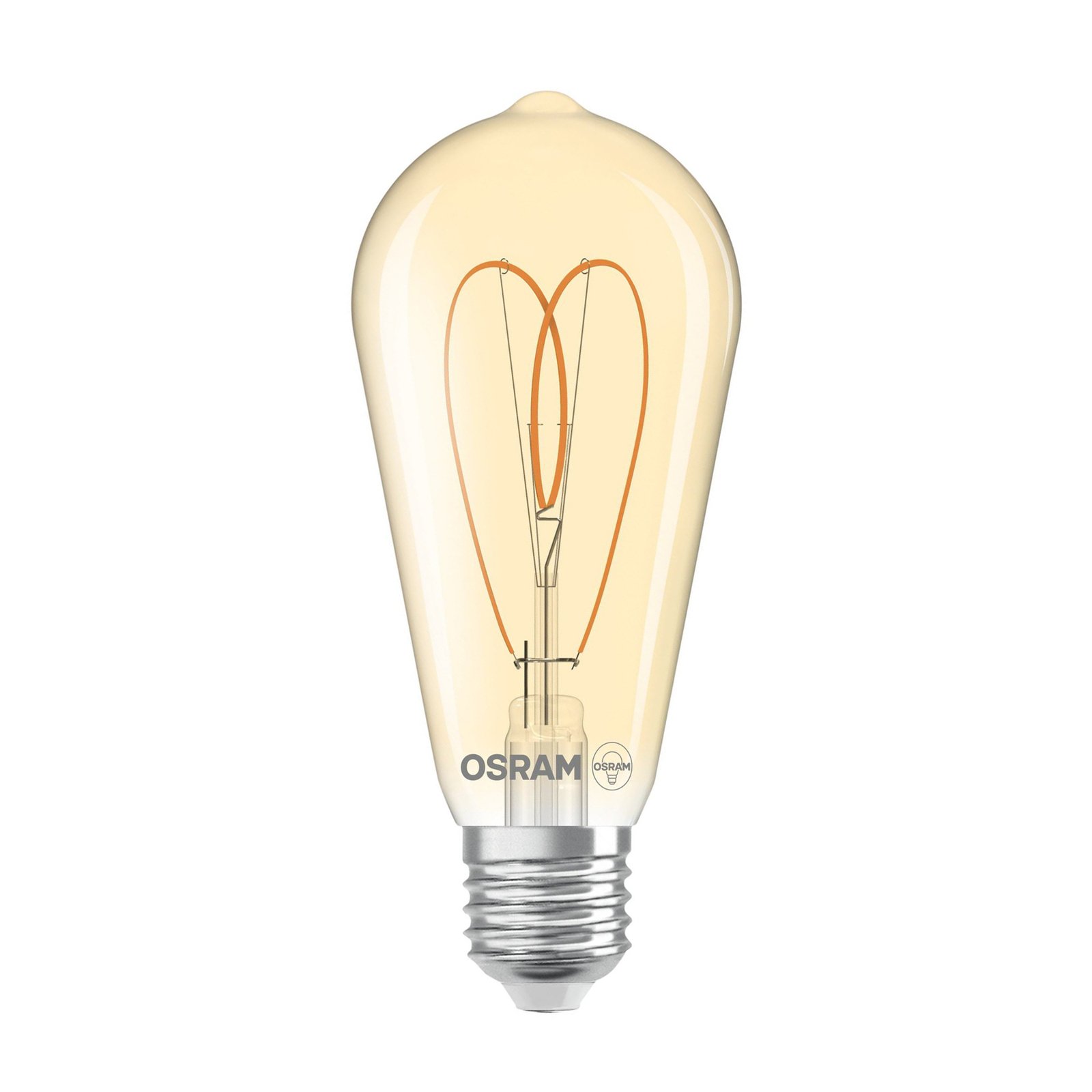 OSRAM LED Vintage ST64 E27 4,9W 922 szív izzószál arany halványított
