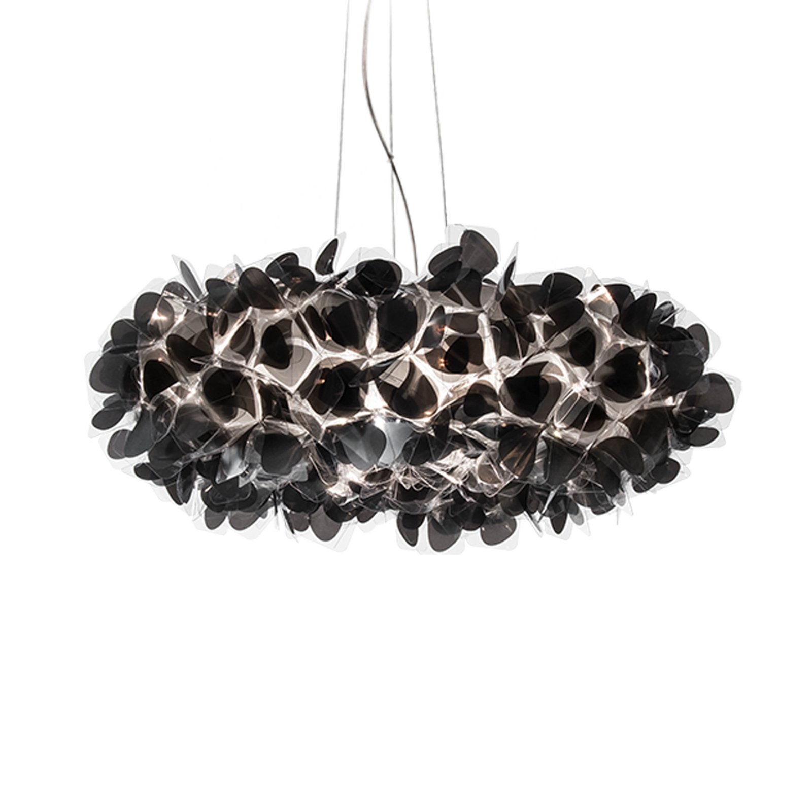 Slamp függőlámpa Clizia Mama Non Mama, Ø78cm, fekete/átlátszó