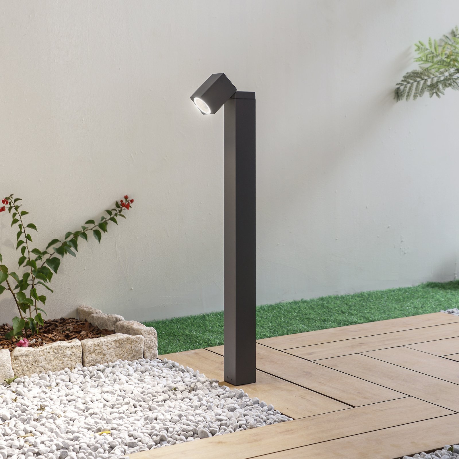 Lindby potna svetilka Othil, višina 80 cm, antracit, kovina