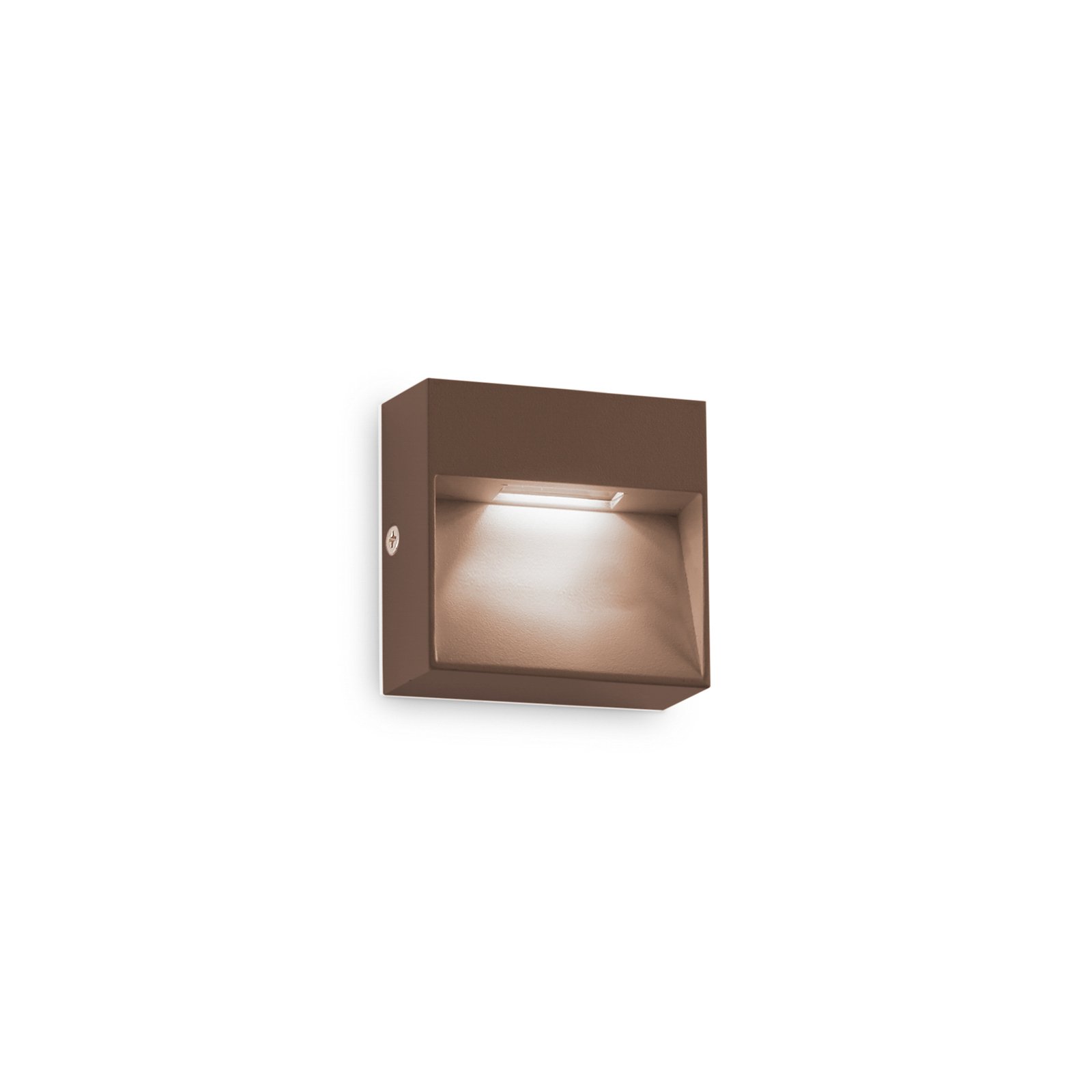 Ideal Lux LED zunanja stenska svetilka Dedra, rjava, 10 x 10 cm