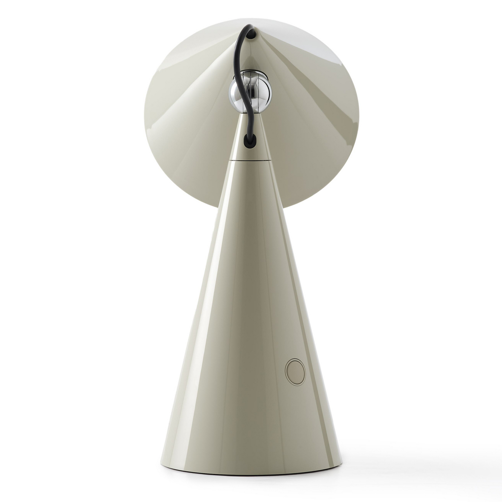 Tom Dixon LED-Akku-Tischlampe Pose, hellgrau, Höhe 25 cm