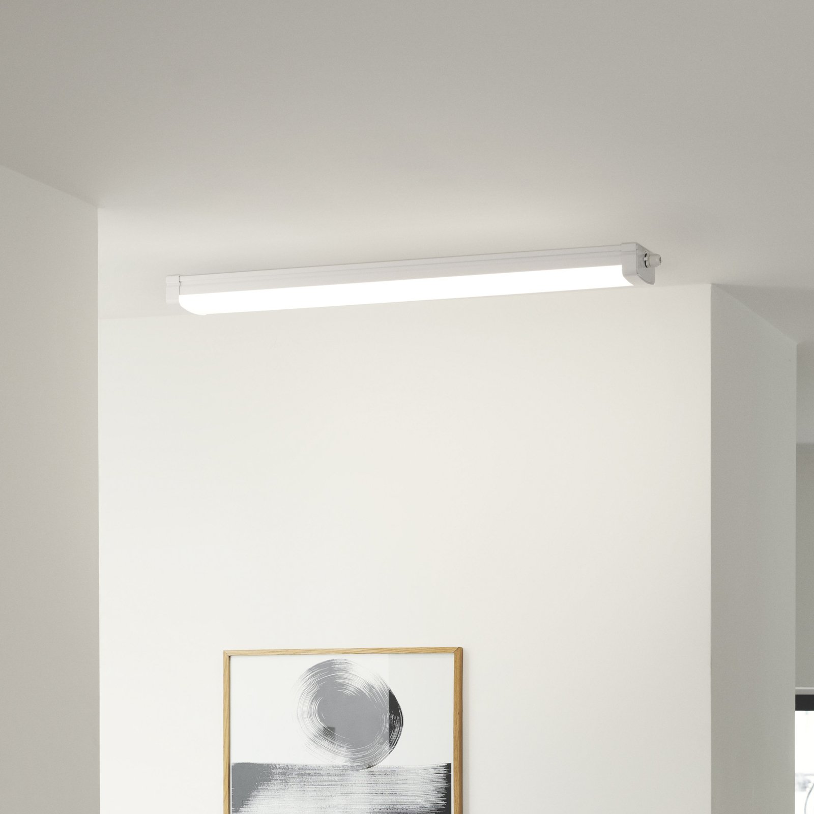 LED-Sensor-Lichtleiste Burbank IP65 Kunststoff, 90cm, 4.000K