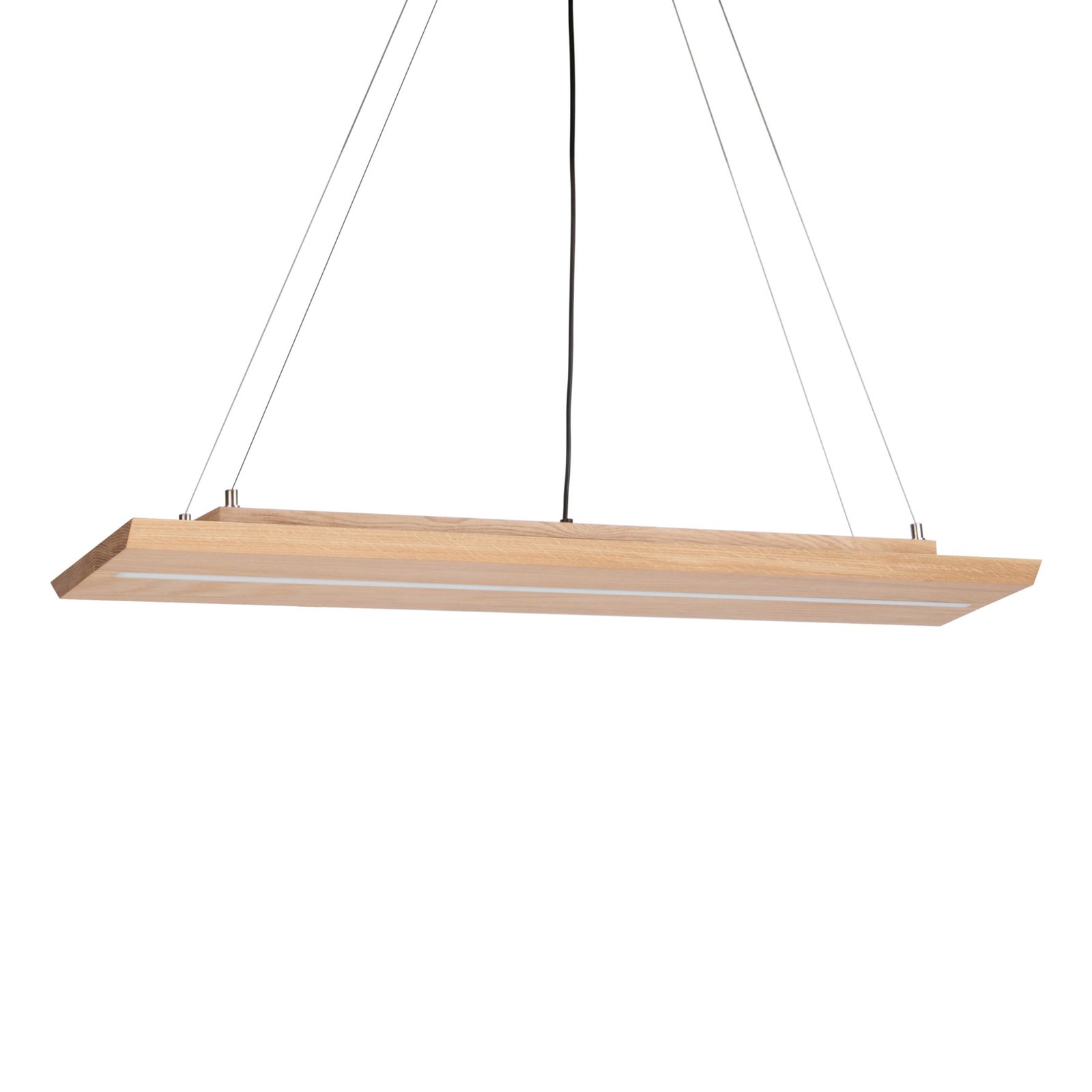 Candeeiro suspenso LED Envostar Tribe, carvalho oleado