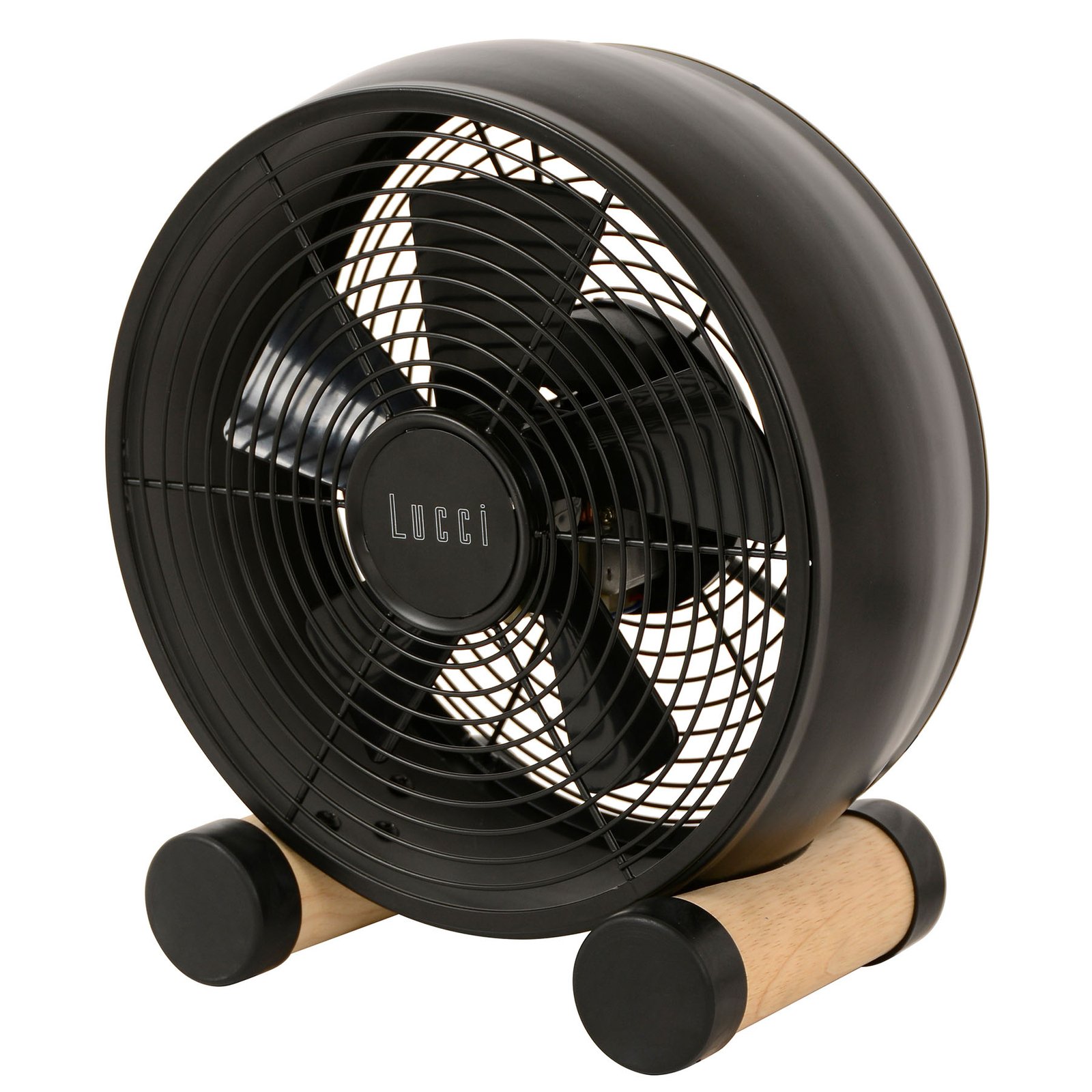 Beacon tafelventilator Breeze, zwart/as, Ø 20 cm, stil