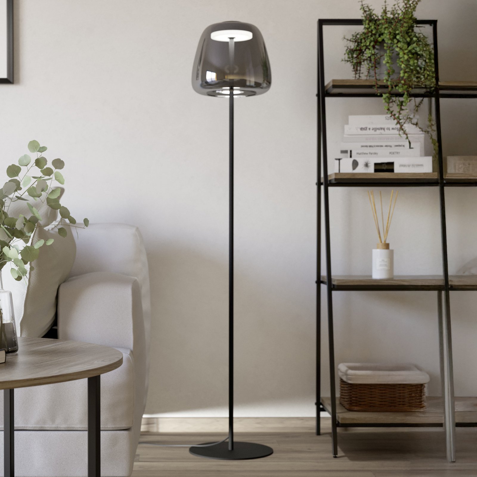 EGLO connect LED stojací lampa Alfero-Z, RGB, CCT, černá