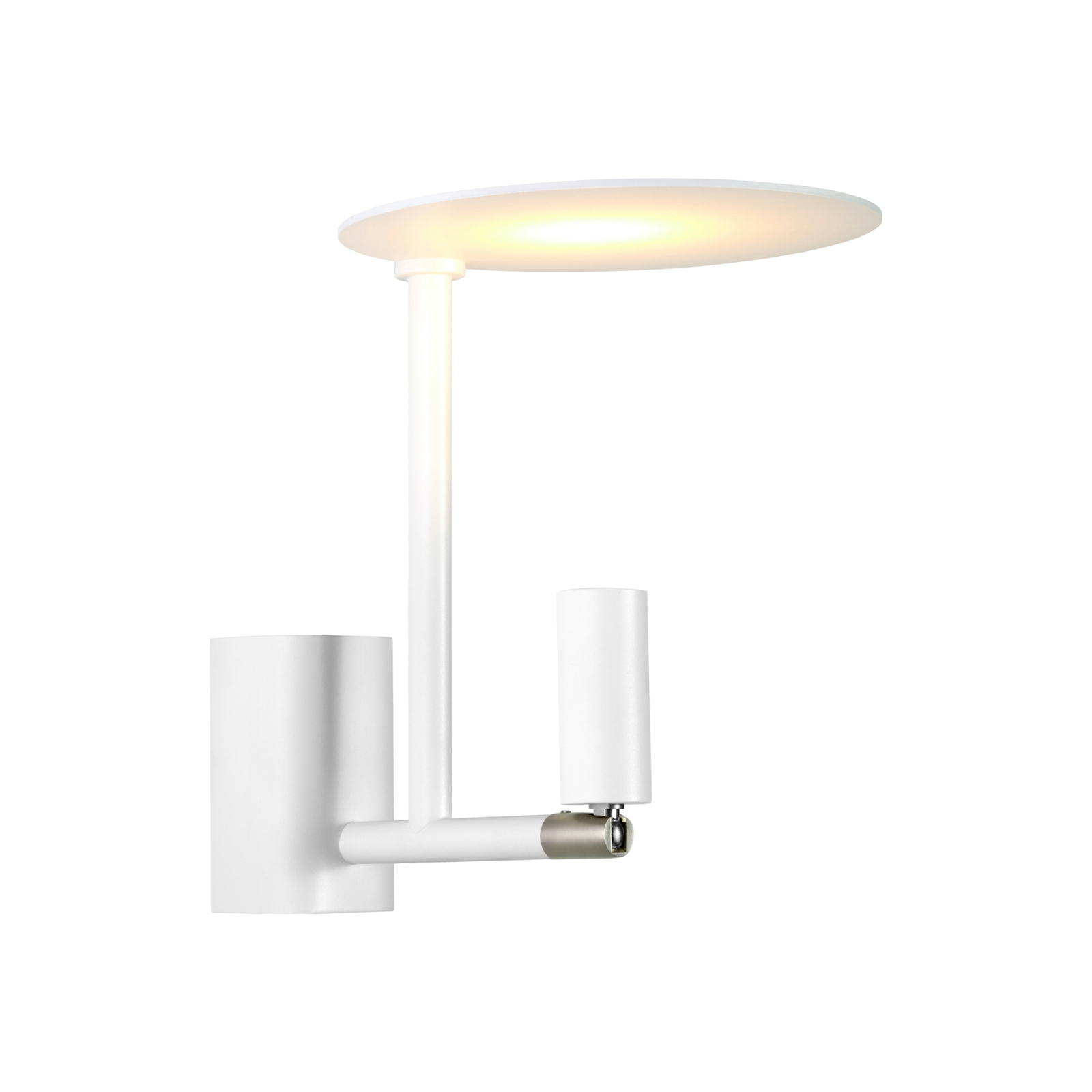 LED-vägglampa Kelly spot justerbar vit/nickel