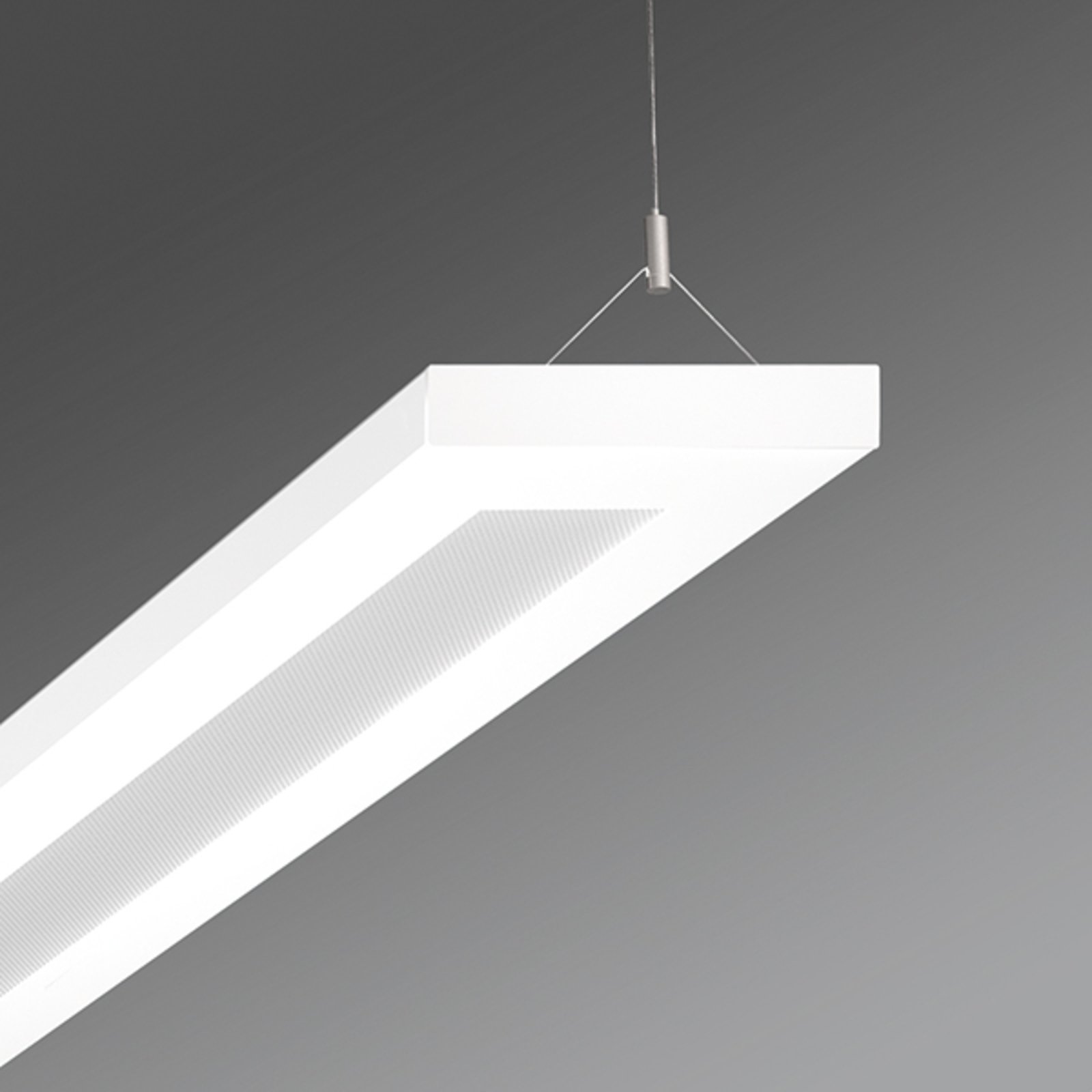 LED pisarniška viseča svetilka Stail mikroprisma 32W bela