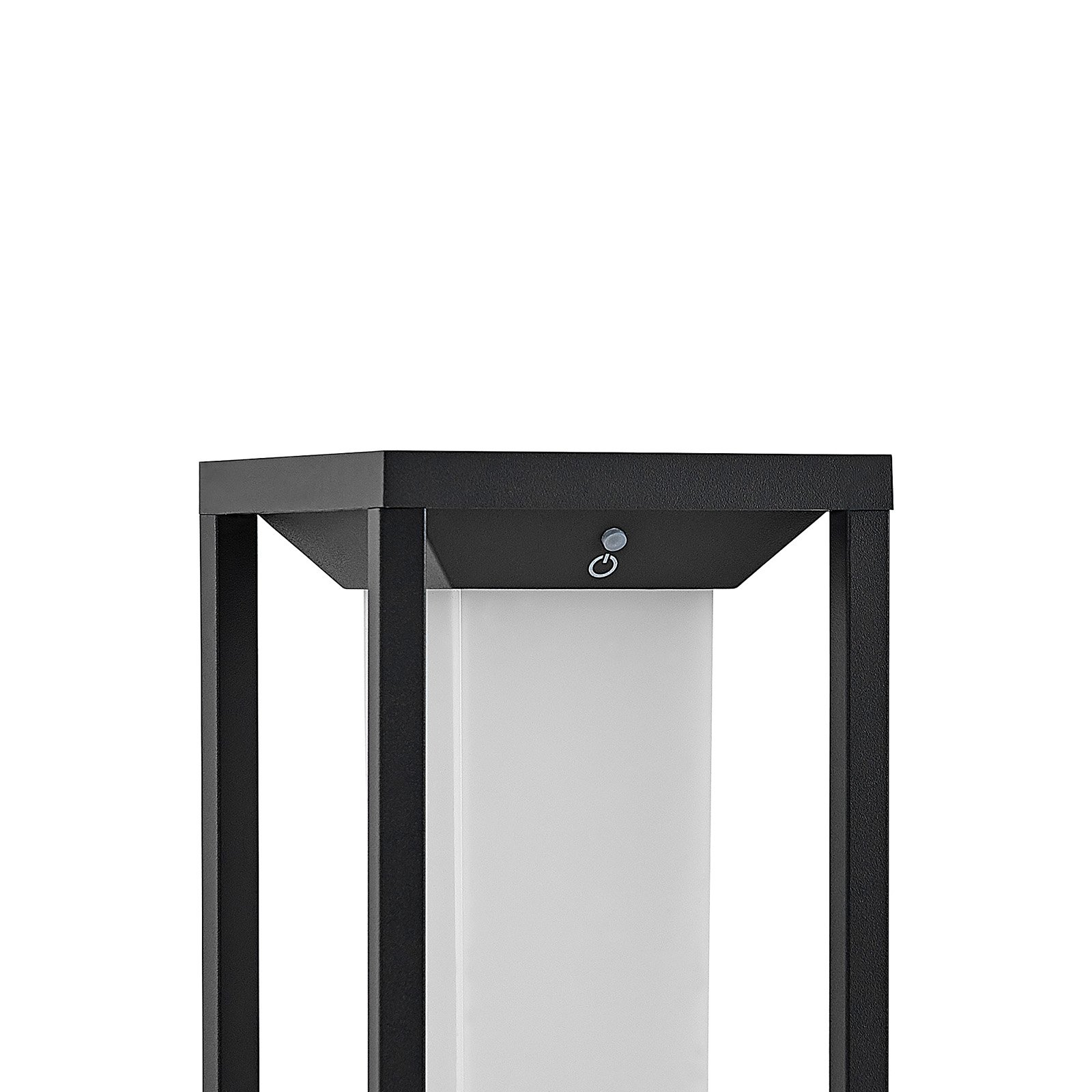 Lucande LED-Solarsockelleuchte Eliel, Höhe 50 cm, schwarz
