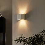 Arcchio sienas lampa Zuzana, leņķa formas, balta, G9, 10 cm plata