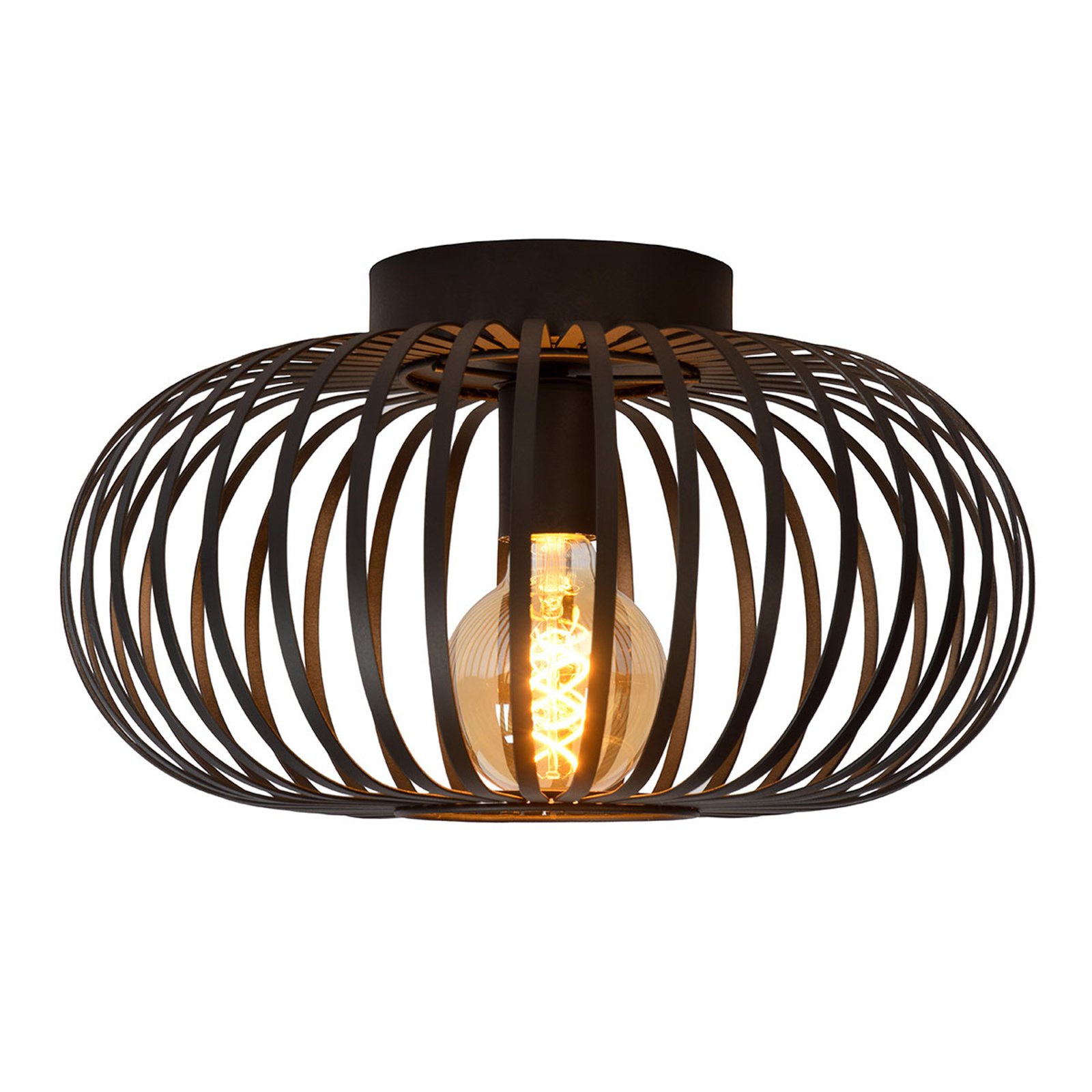 Käfig-Deckenleuchte Manuela, Ø 40 cm, schwarz