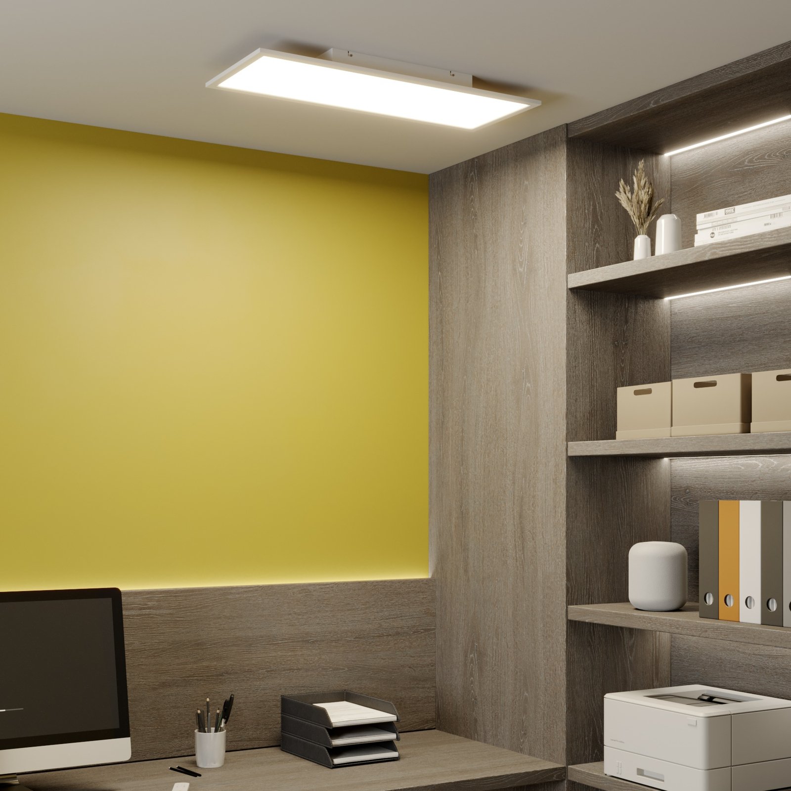 LED panel Lindby Luay, 80 x 30 cm, bílý, 3000-6000K