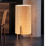 Golvlampa Greta, naturfiber/ek, höjd 90cm