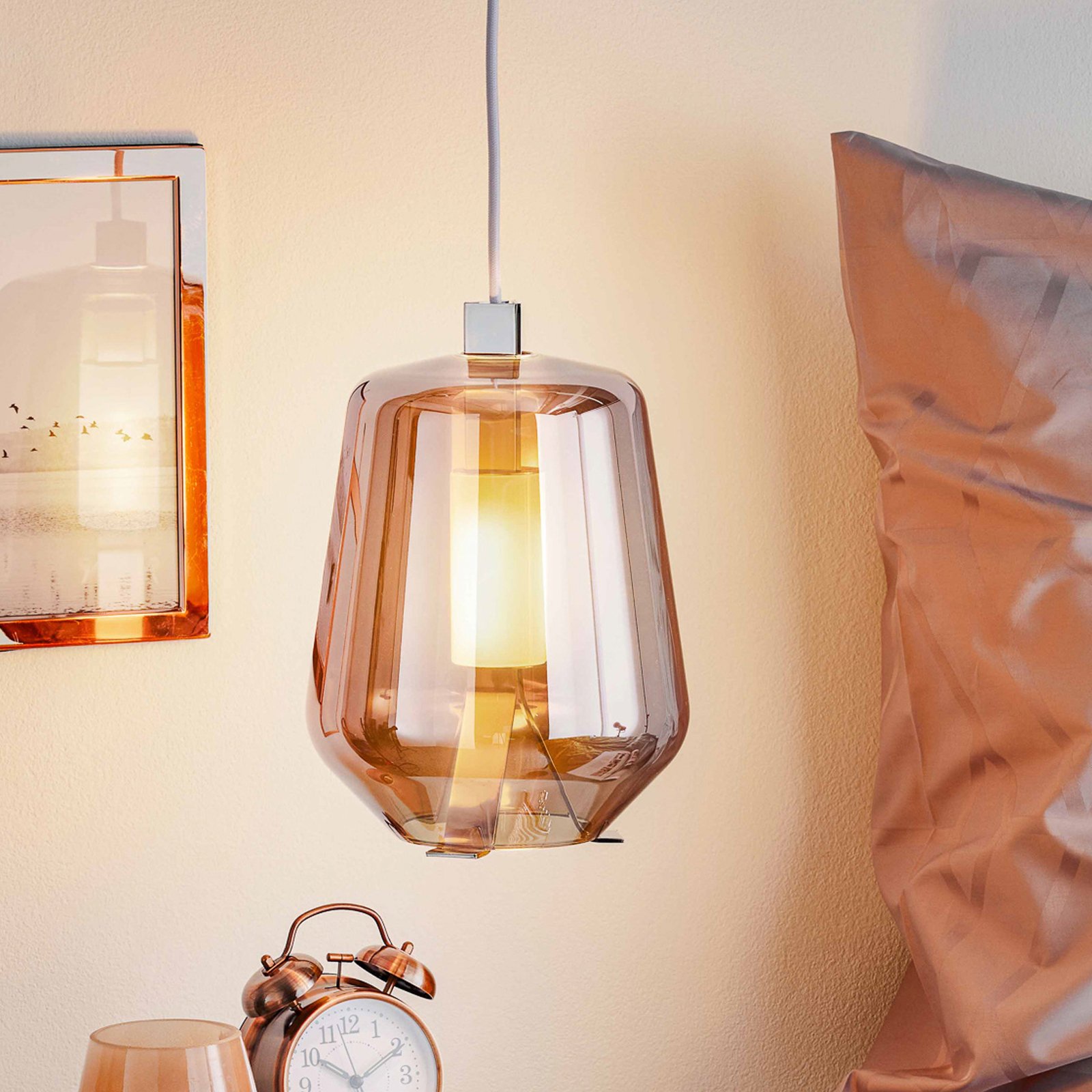 Prandina Luisa S1 pendul dimabil 2700K crom/rosé