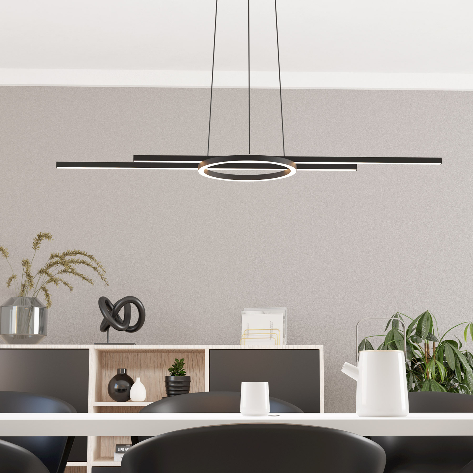 LED hanglamp Zillerio-Z zwart ZigBee CCT dime