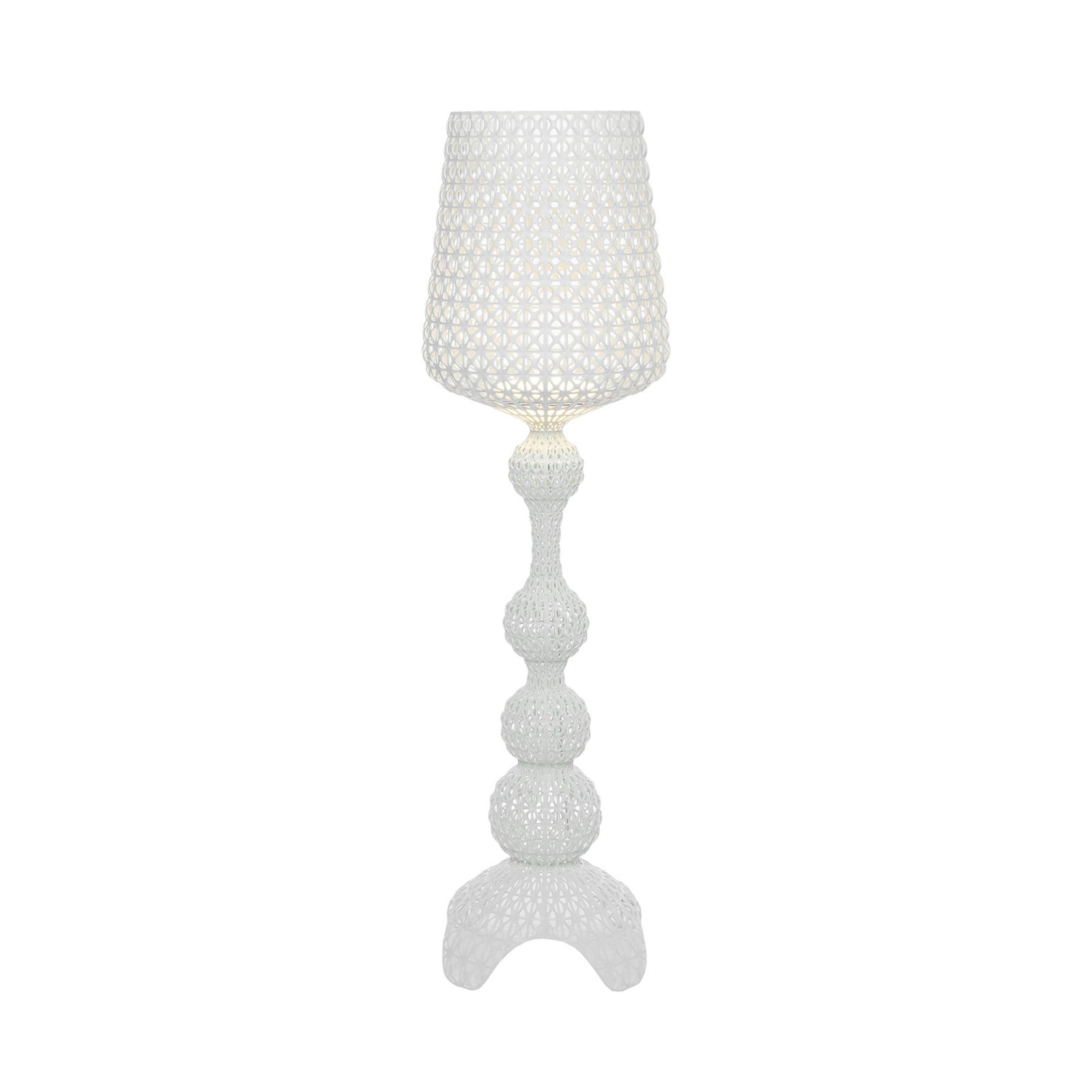 Lampadaire de designer Kabuki avec LED, blanc