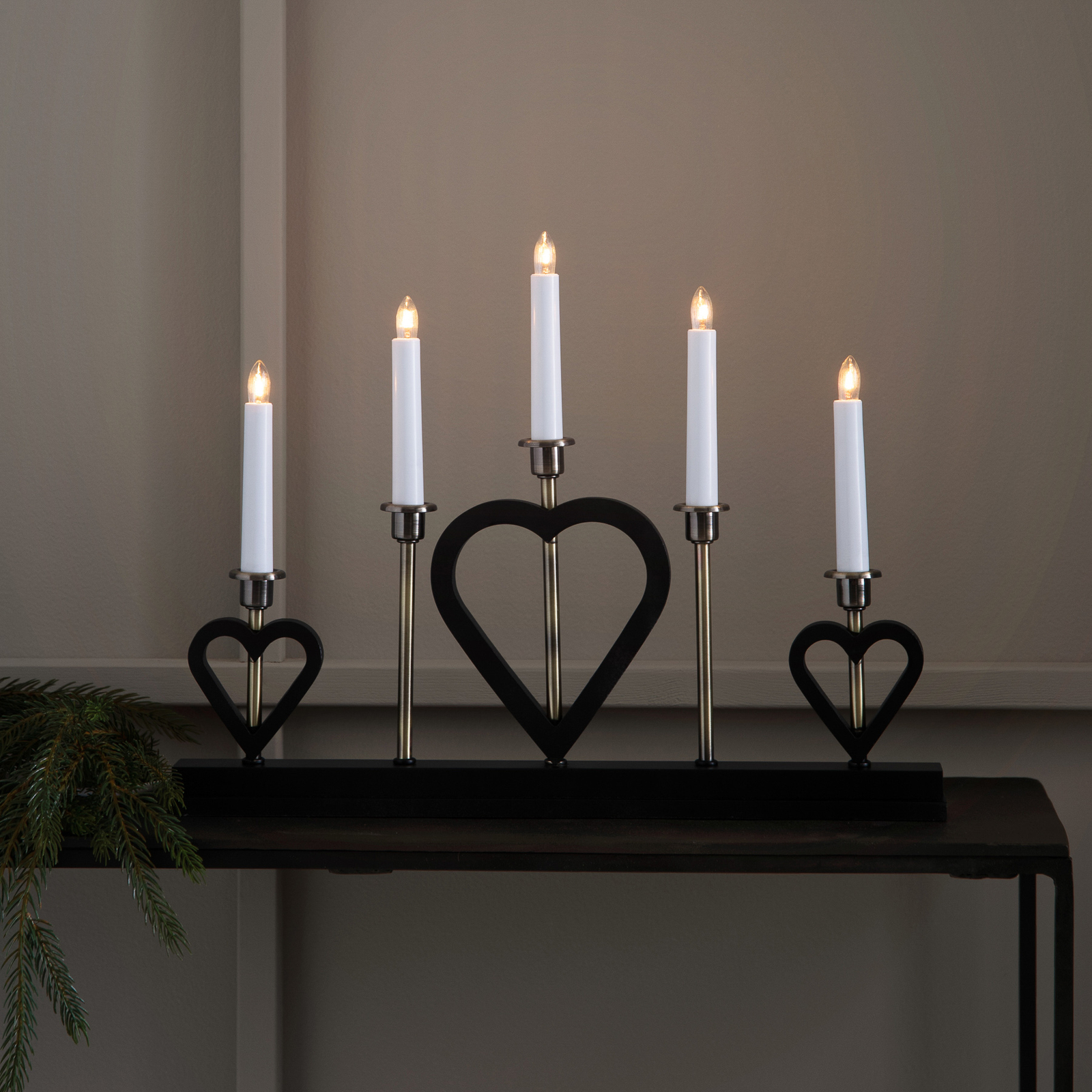 Melissa candelabra 5-bulb black/brass