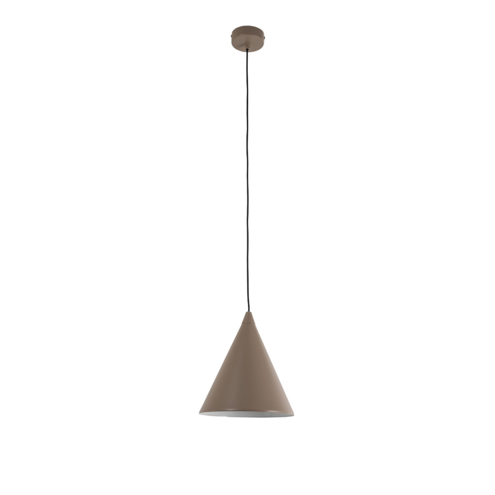 Lógó világítás, forma, bézs, fém, Ø 24 cm, kúp, E27
