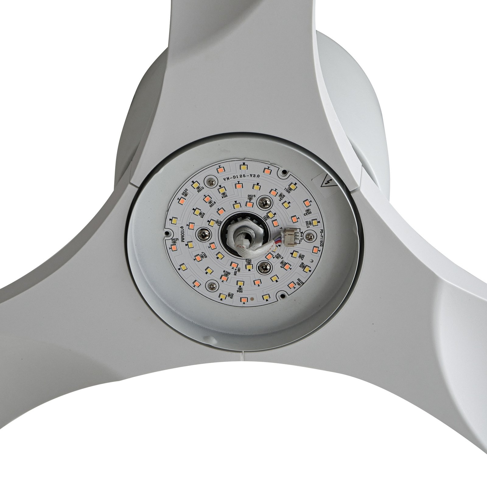 Lucande Smart LED-Deckenventilator Moneno, weiß, DC, Tuya