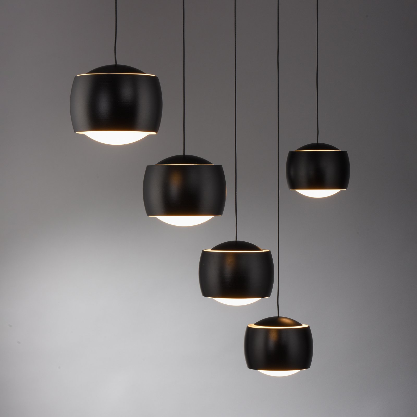 SAMO SVJETLO. Ballini LED viseća lampa, crna, 5 žarulja, Switchmo