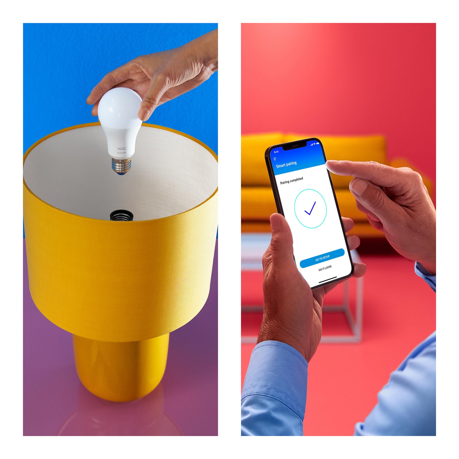 WiZ A60 LED-Lampe matt WiFi E27 8,5W RGBW